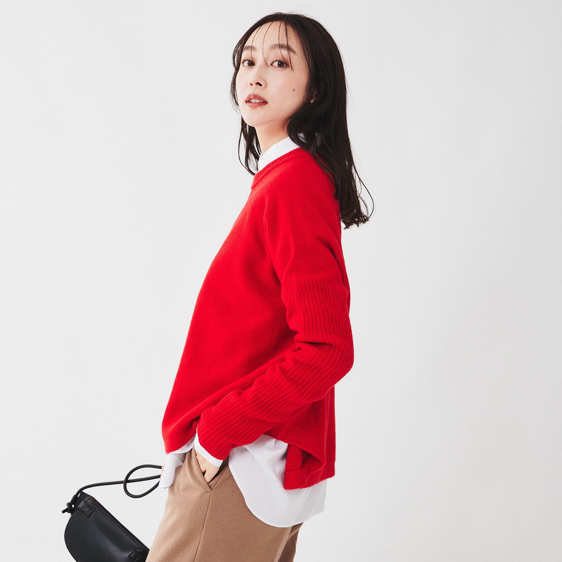 UNTITLED「ウールシルクカシミヤミックス ボートネックプルオーバーニット」|ニット・セーター|