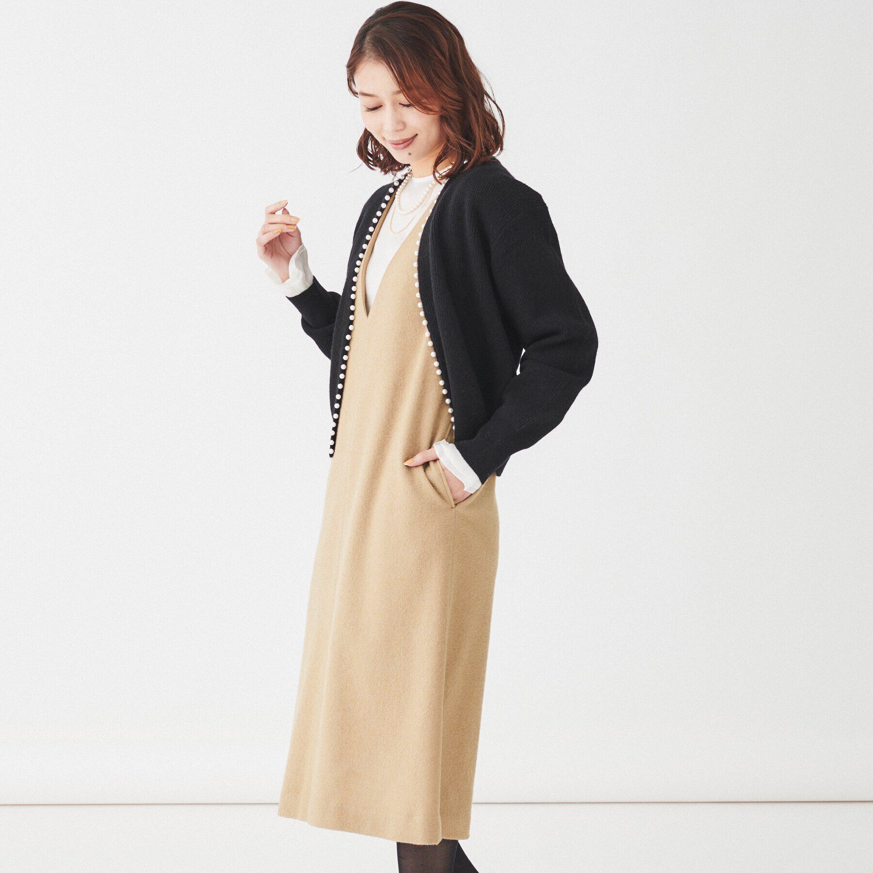 UNTITLED「【きれいめ/ポケット付】ブークレジャンパースカート」|ワンピース|