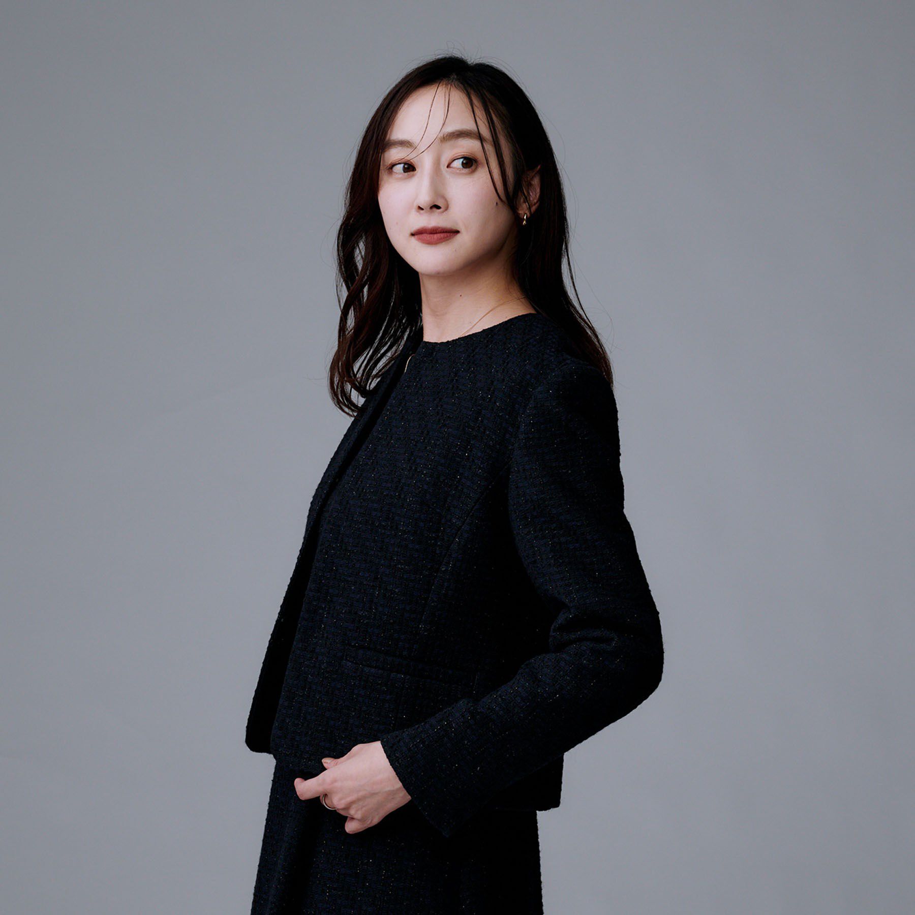 UNTITLED「【セットアップ可/フォーマル】ツイードジャケット」|ノーカラージャケット|