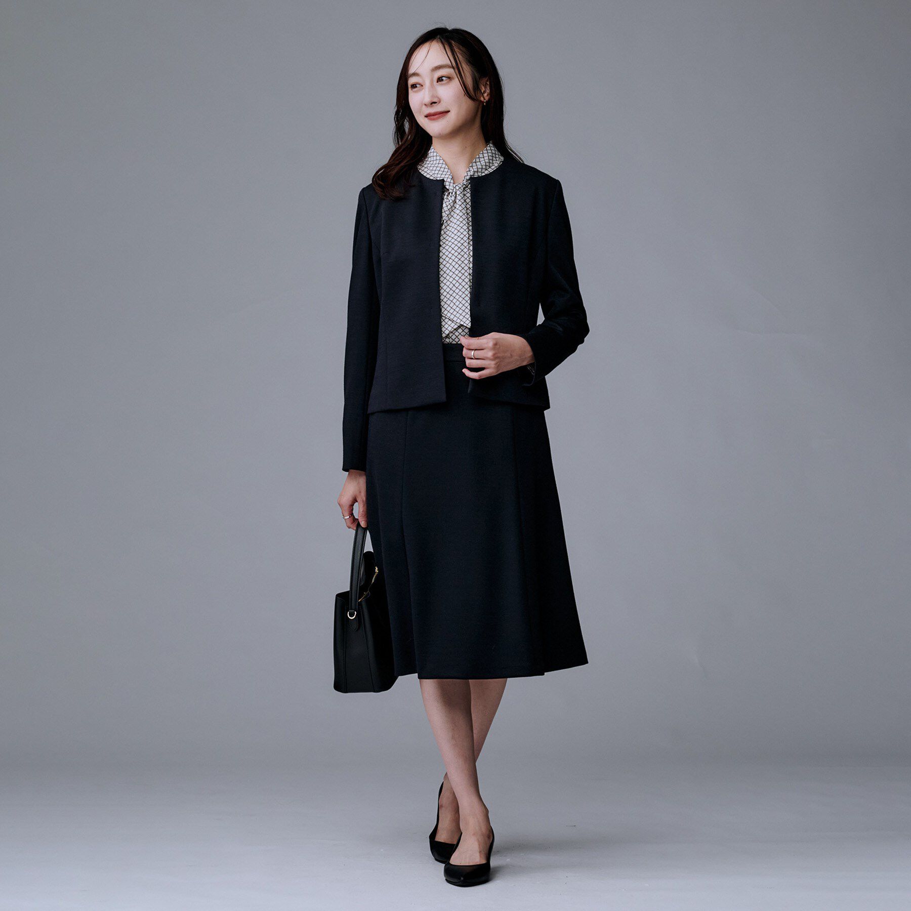 UNTITLED「【洗えるスーツ/ストレッチ】ウール混ジャージ マーメイドスカート」|スカート|