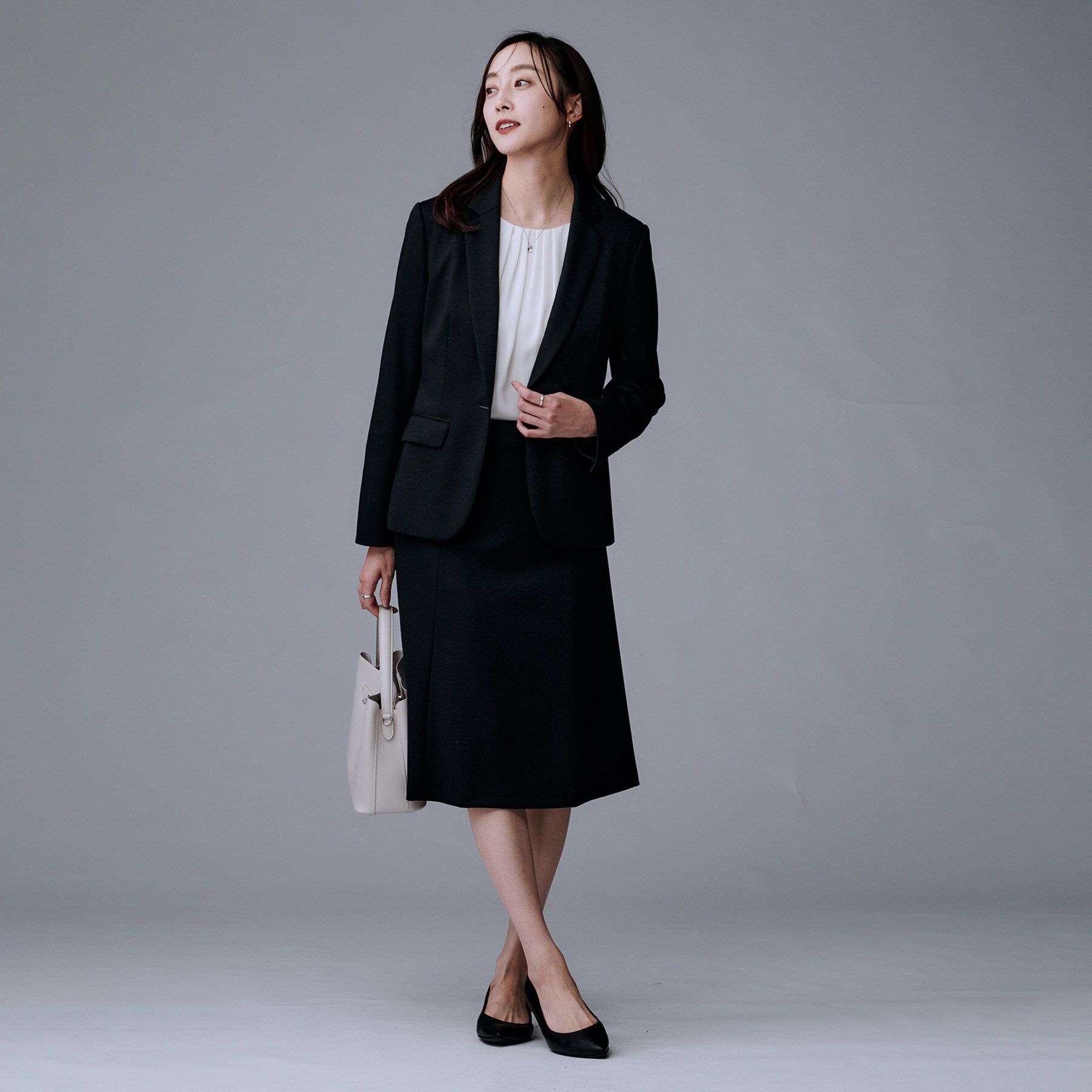 UNTITLED「【洗えるスーツ/ストレッチ】ウール混ジャージ マーメイドスカート」|スカート|