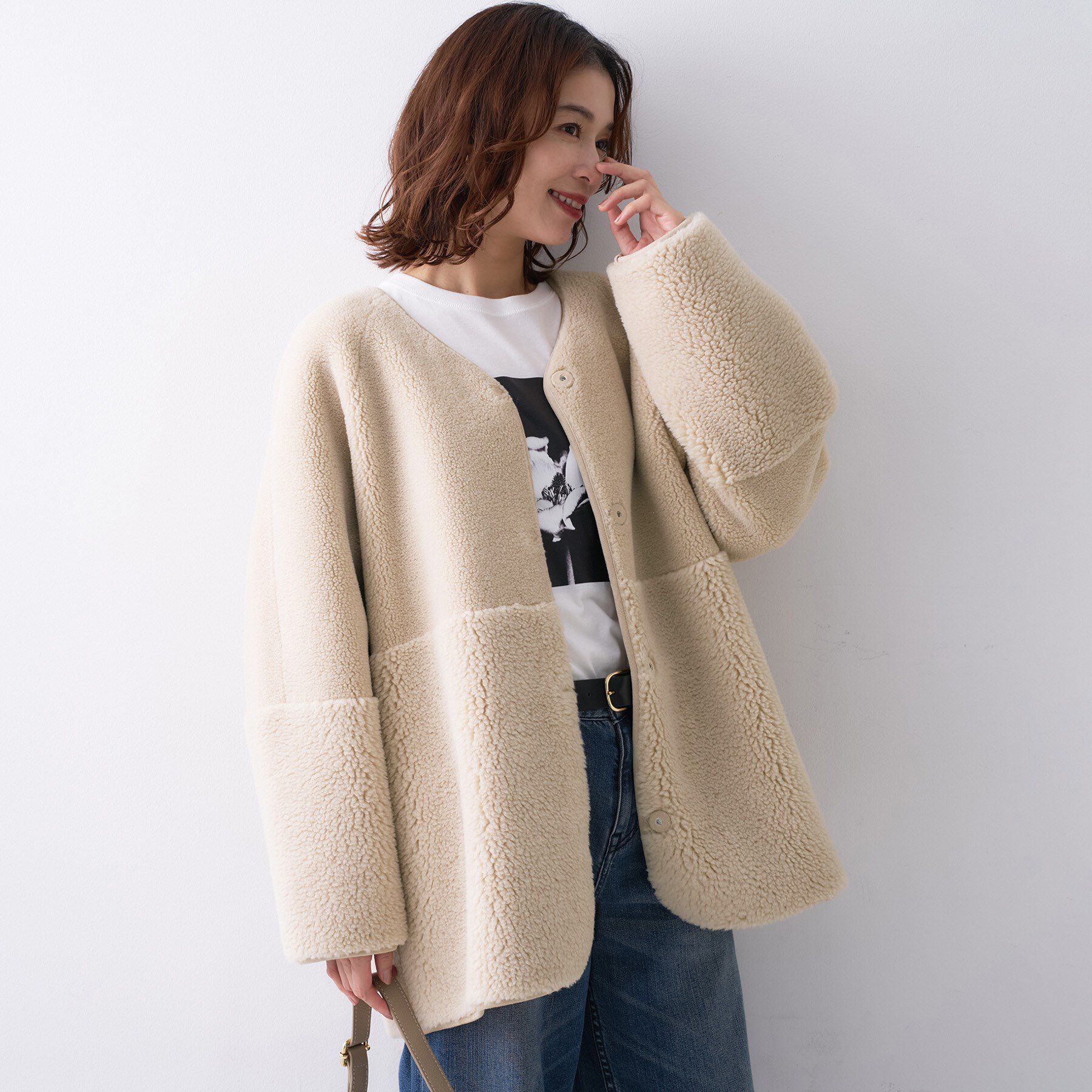 UNTITLED「【Munich】リバーシブルコート」|ノーカラーコート|