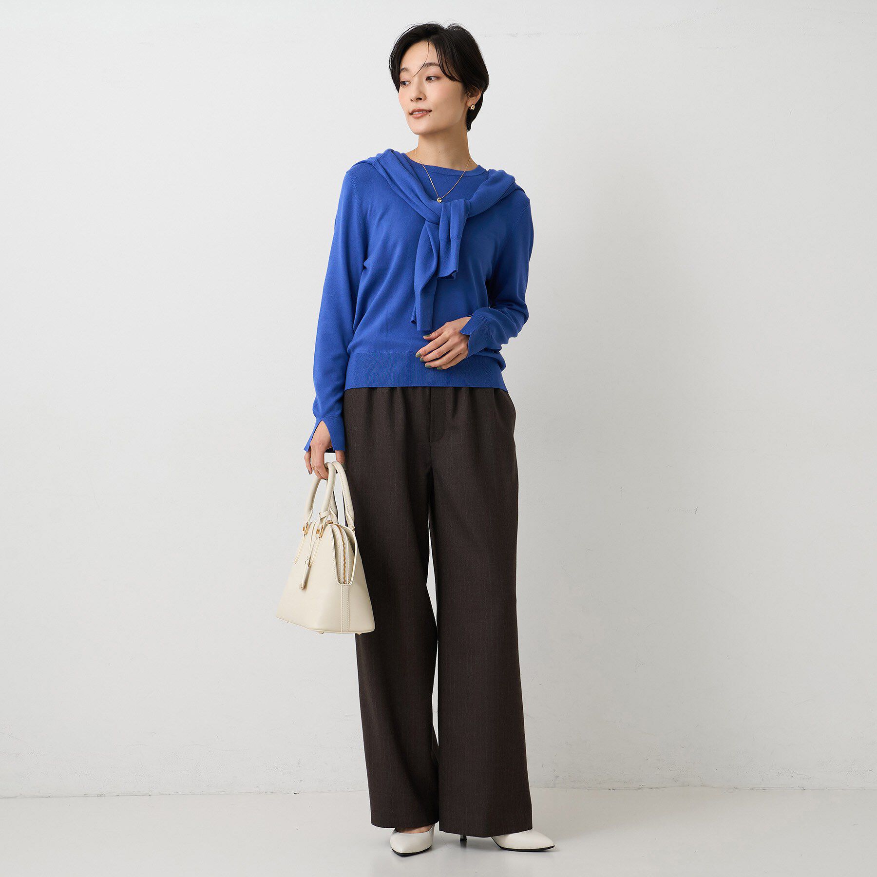 UNTITLED「【ウエストゴム/リラックス】ソフトフラノワイドパンツ」|その他|