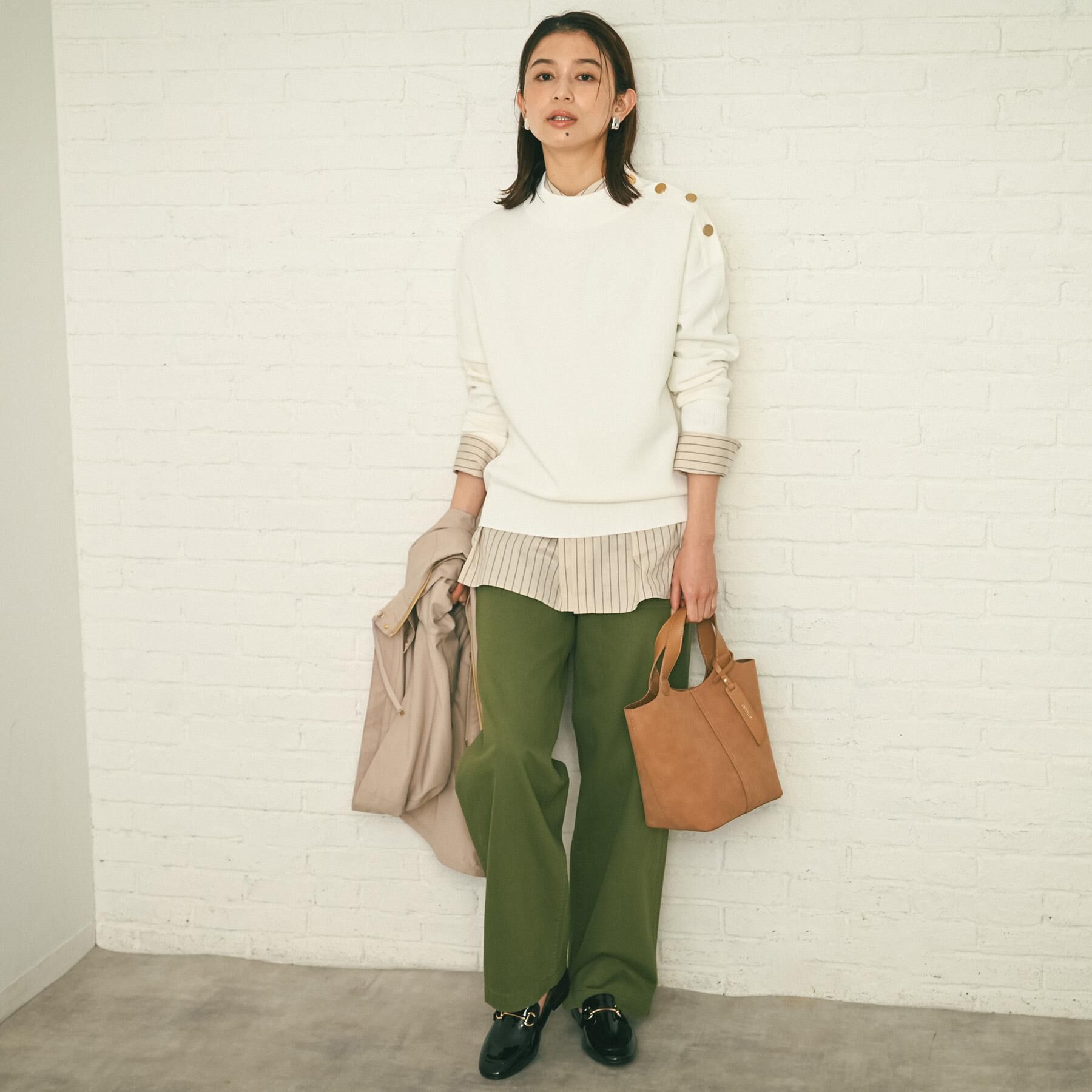 UNTITLED「【洗える/ゆったりコンパクト】ミラノリブプルオーバー」|ニット・セーター|