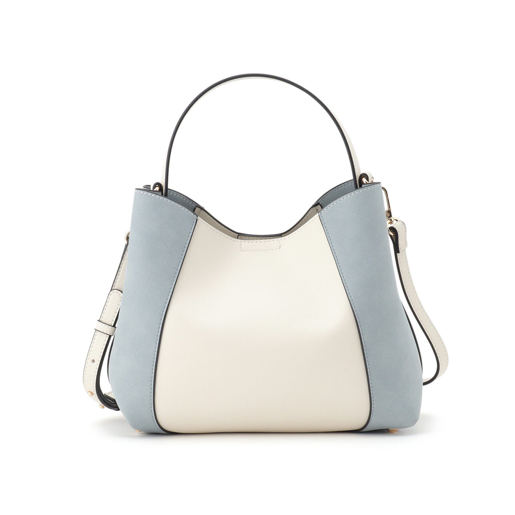 COUP DE CHANCE「【2WAY】フェイクスエードコンビ ワンハンドルバッグ」|ショルダー・メッセンジャー|ライトブルー(391