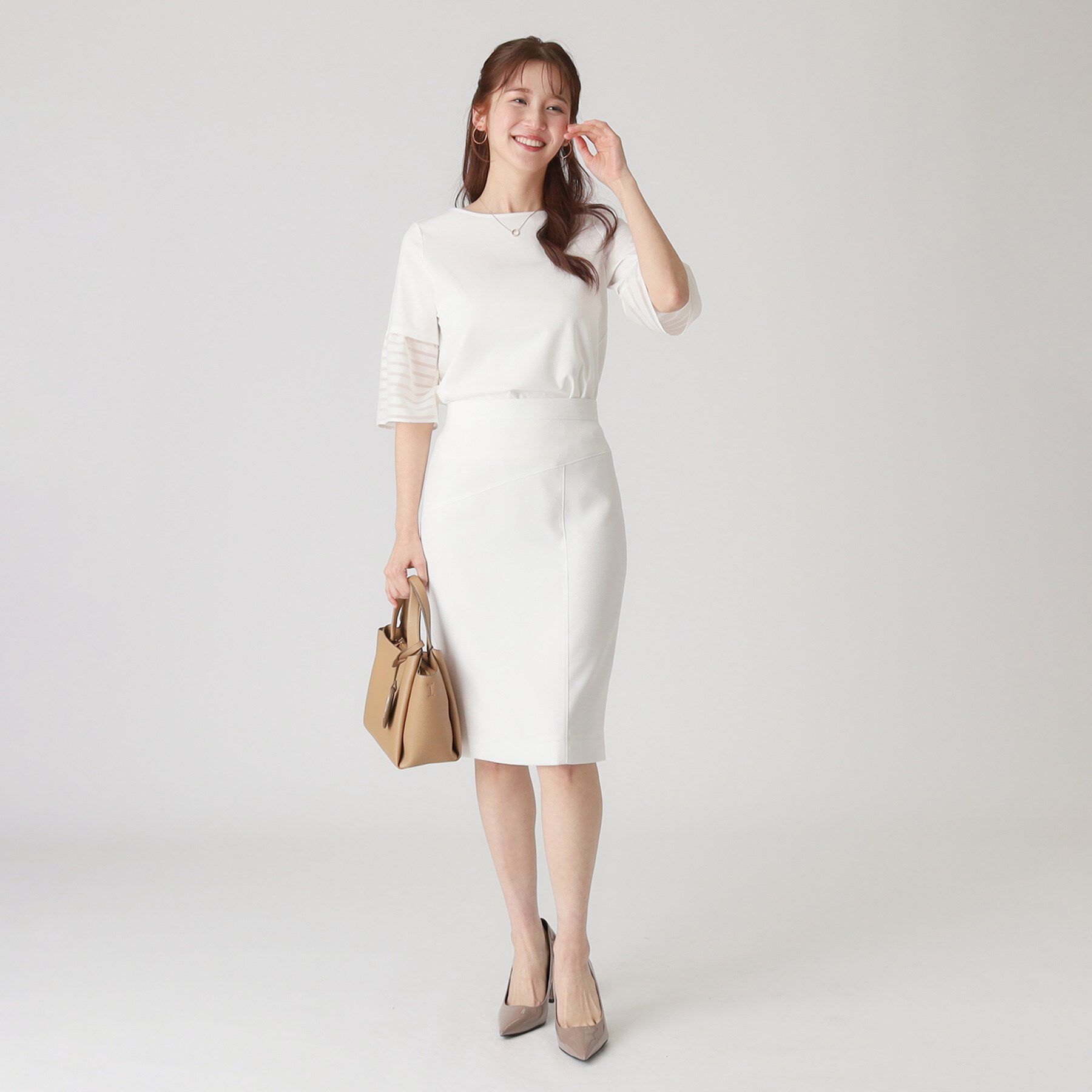 COUP DE CHANCE「【洗える／日本製】袖デザインのジャージプルオーバー」|Tシャツ・カットソー|