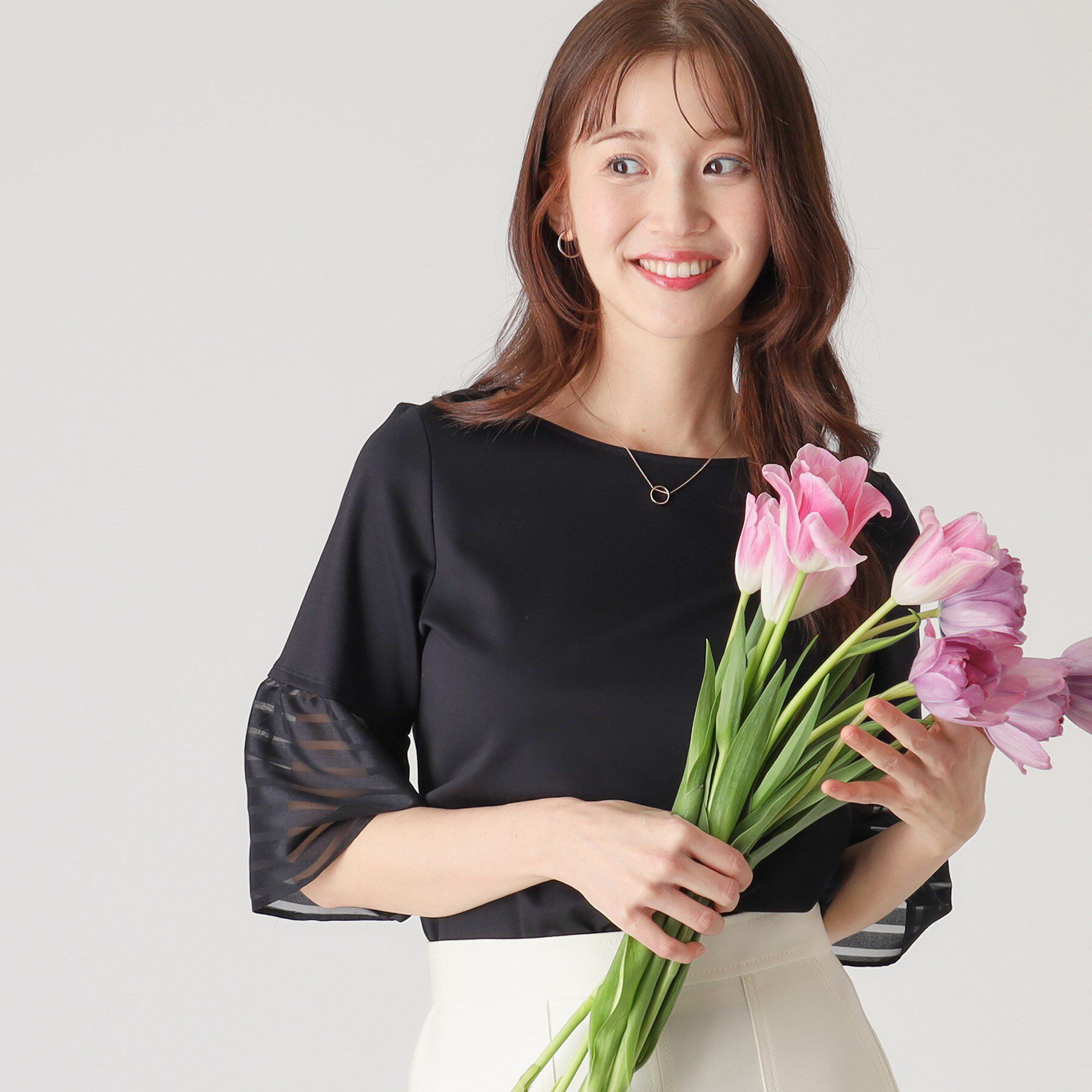 COUP DE CHANCE「【洗える／日本製】袖デザインのジャージプルオーバー」|Tシャツ・カットソー|