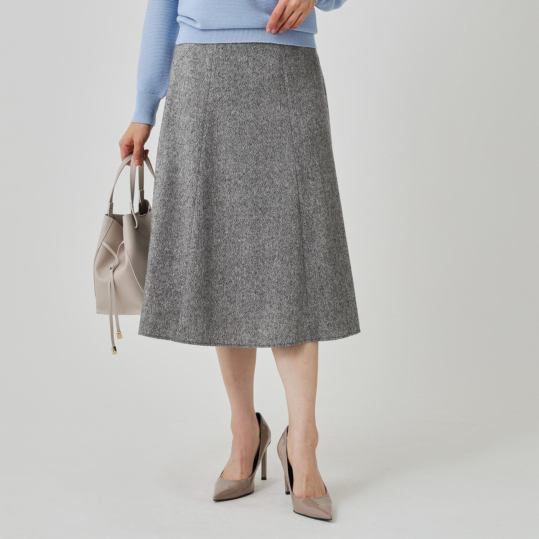 COUP DE CHANCE「【日本製】ラメ混ツイードフレアースカート」|スカート|