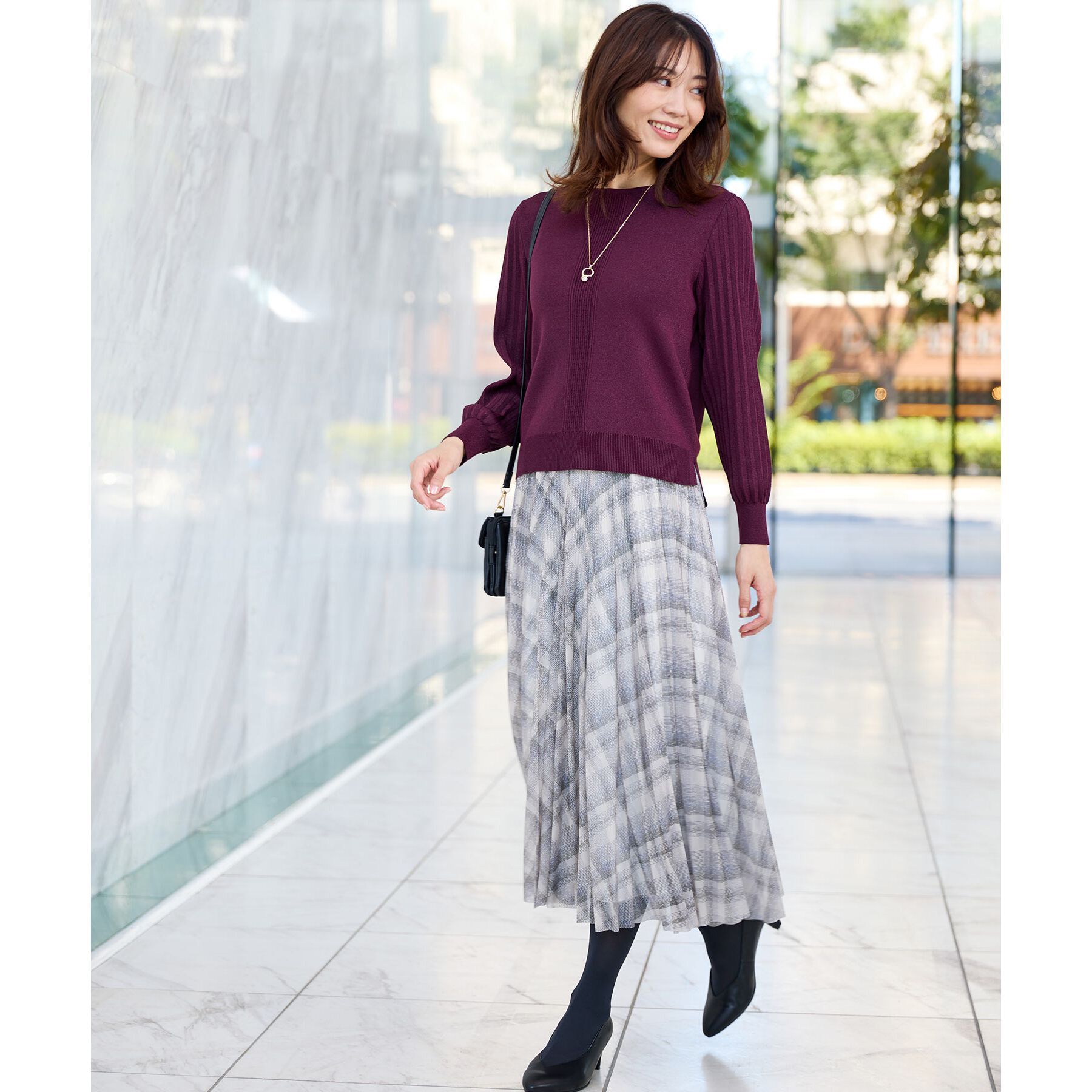 Reflect「【大人気ニットに新色登場！マイカラニット+／細見え／WEB限定カラーあり／マシンウォッシュ可／選べる」|ニット・セーター|