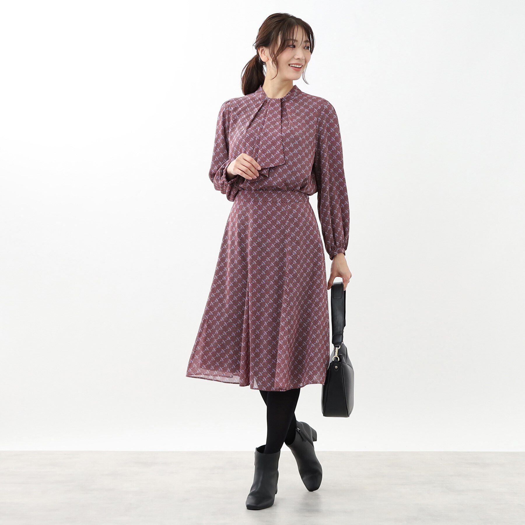 Reflect「【マシンウォッシュ可／セットアップ可能】ヴィンテージプリントフレアスカート」|スカート|