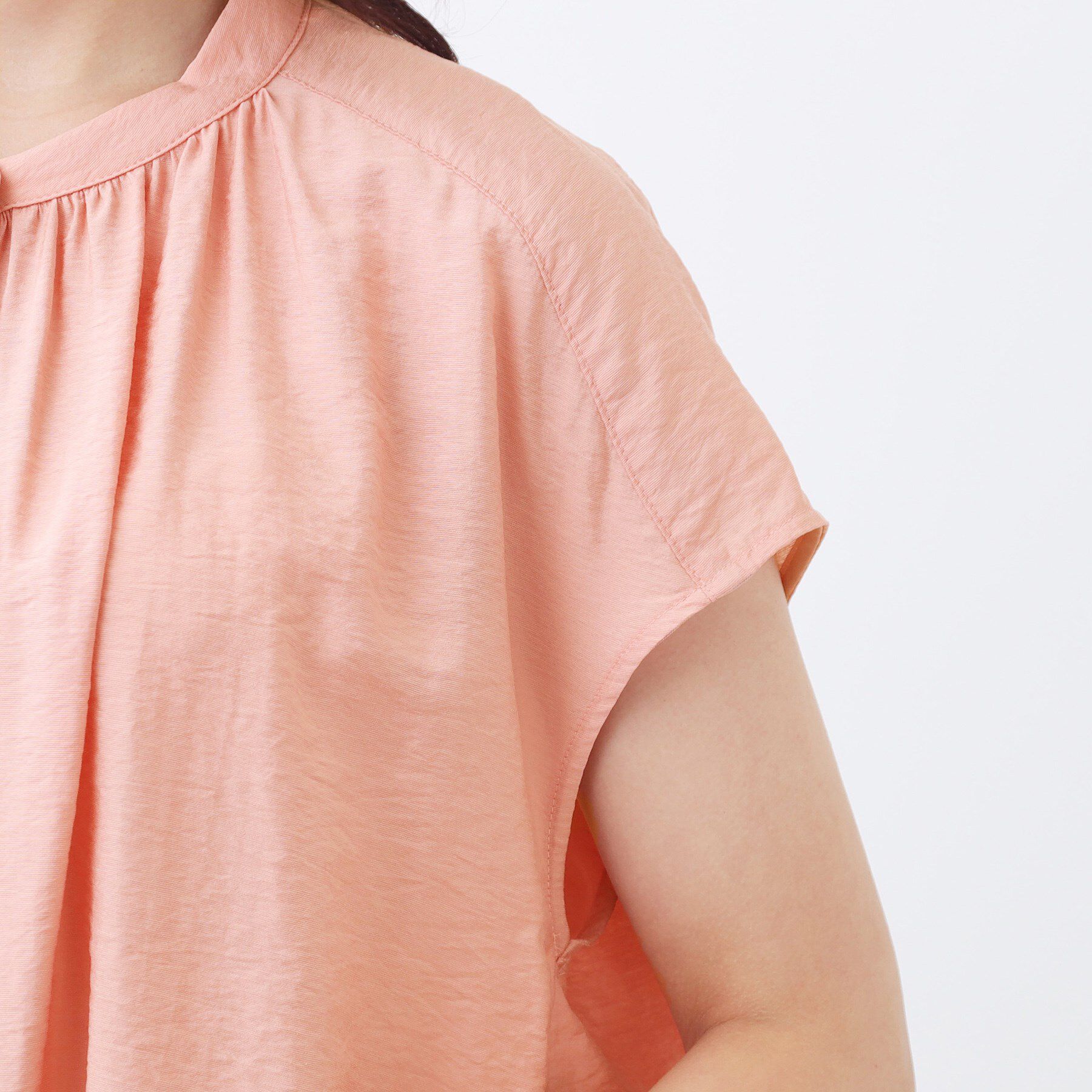 Reflect「【二の腕さりげなくカバー】バンドカラーブラウス」|シャツ・ブラウス|