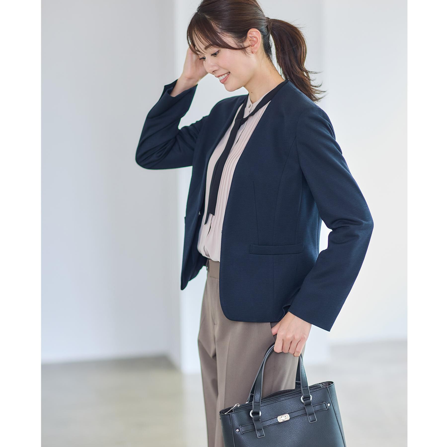 Reflect「【匠シリーズ／すっきり見え／セットアップ可】匠ジャケット／ノーカラー」|ノーカラージャケット|