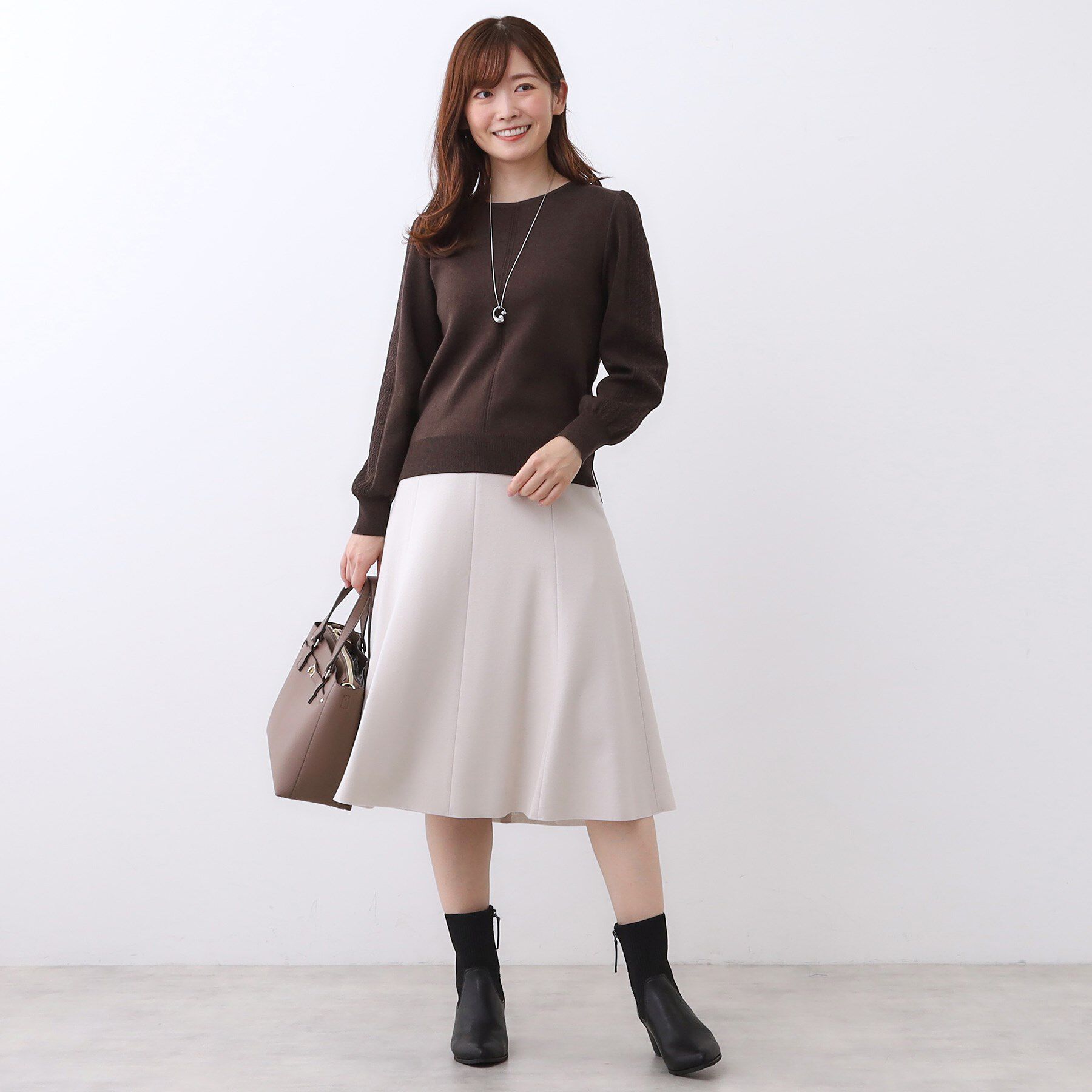 Reflect「【選べる8色／スカートにもパンツにも◎】ウール混ボートネックニット」|ニット・セーター|