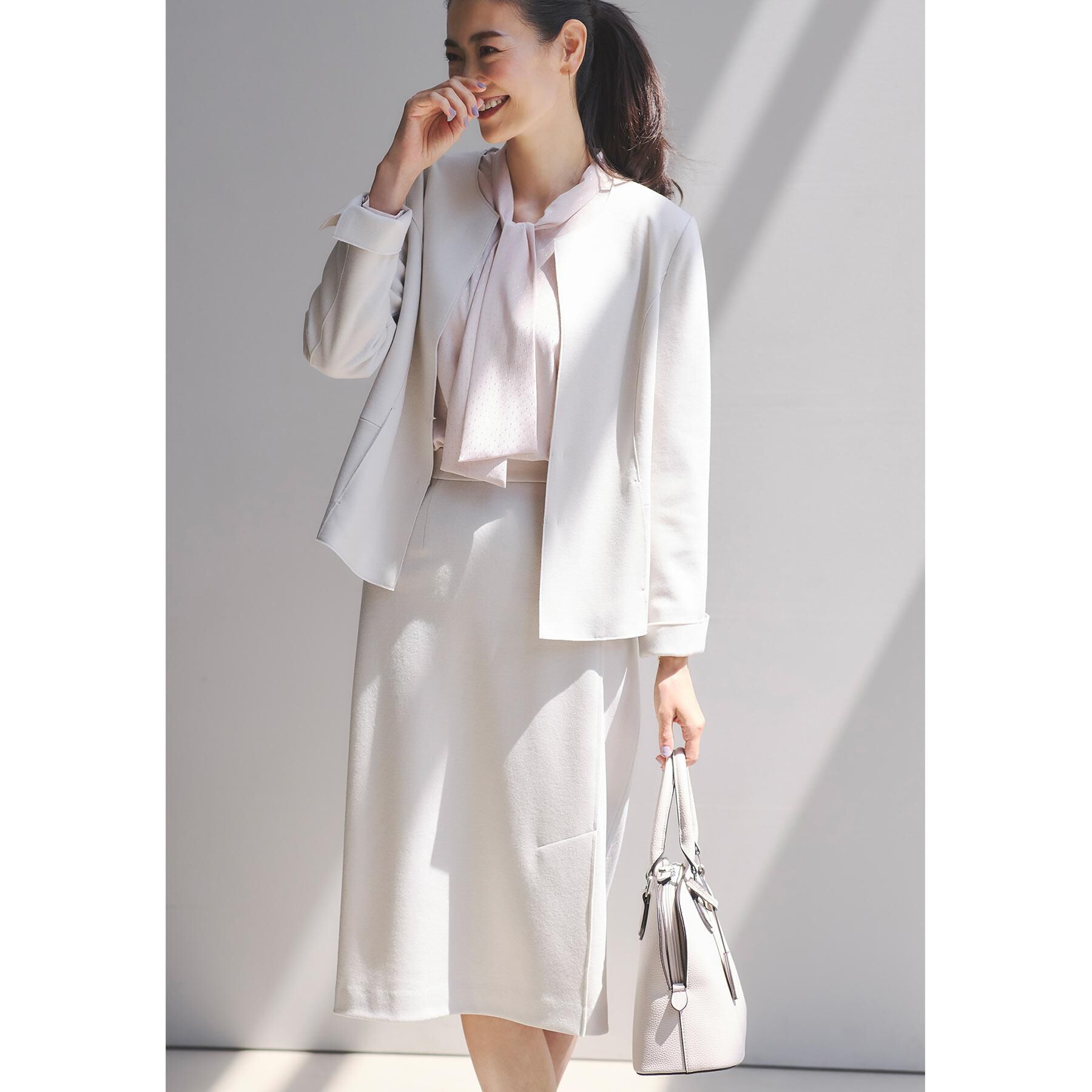 Reflect「【セットアップ可／すっきりシルエット／通勤におすすめ◎】キレイめジャージタイトスカート」|スカート|