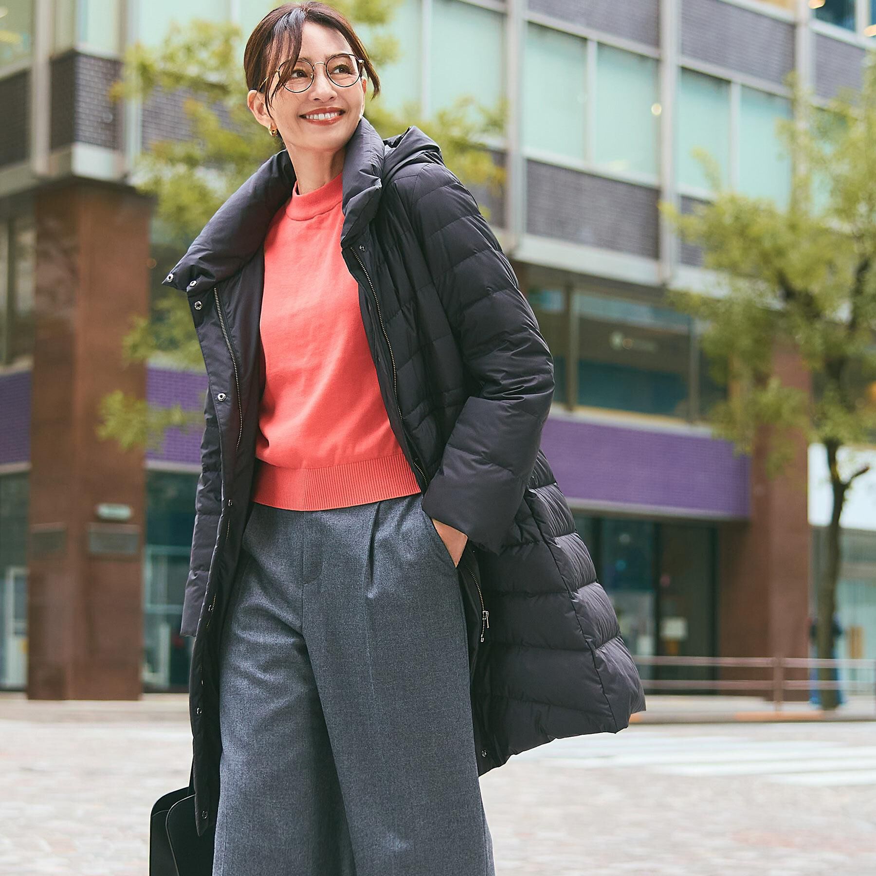 Reflect「【秋映え／重ね着風スタイルに◎】フリルプリーツスリーブニット」|ニット・セーター|