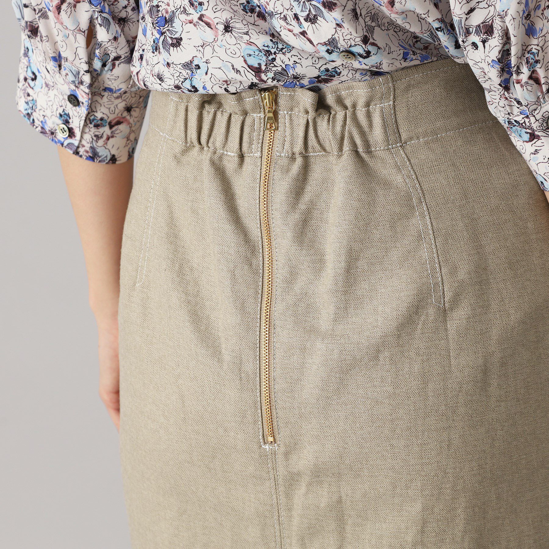 DRESSTERIOR「【洗える/後ろウエストゴム】リネンブレンドタイトスカート」|スカート|