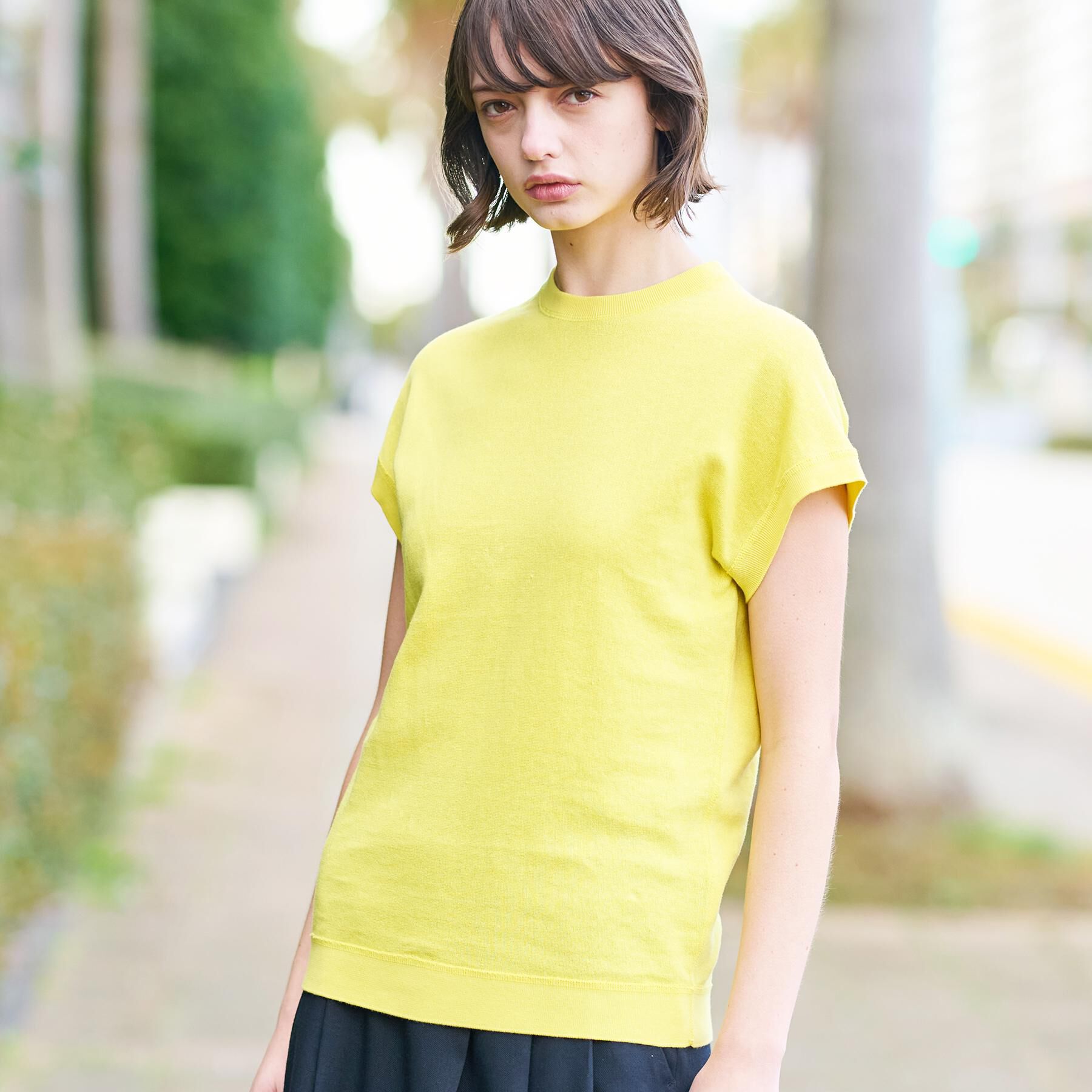 DRESSTERIOR「【毎年人気！／洗える】リネン裏毛フレンチプルオーバー」|Tシャツ・カットソー|イエロー(031)