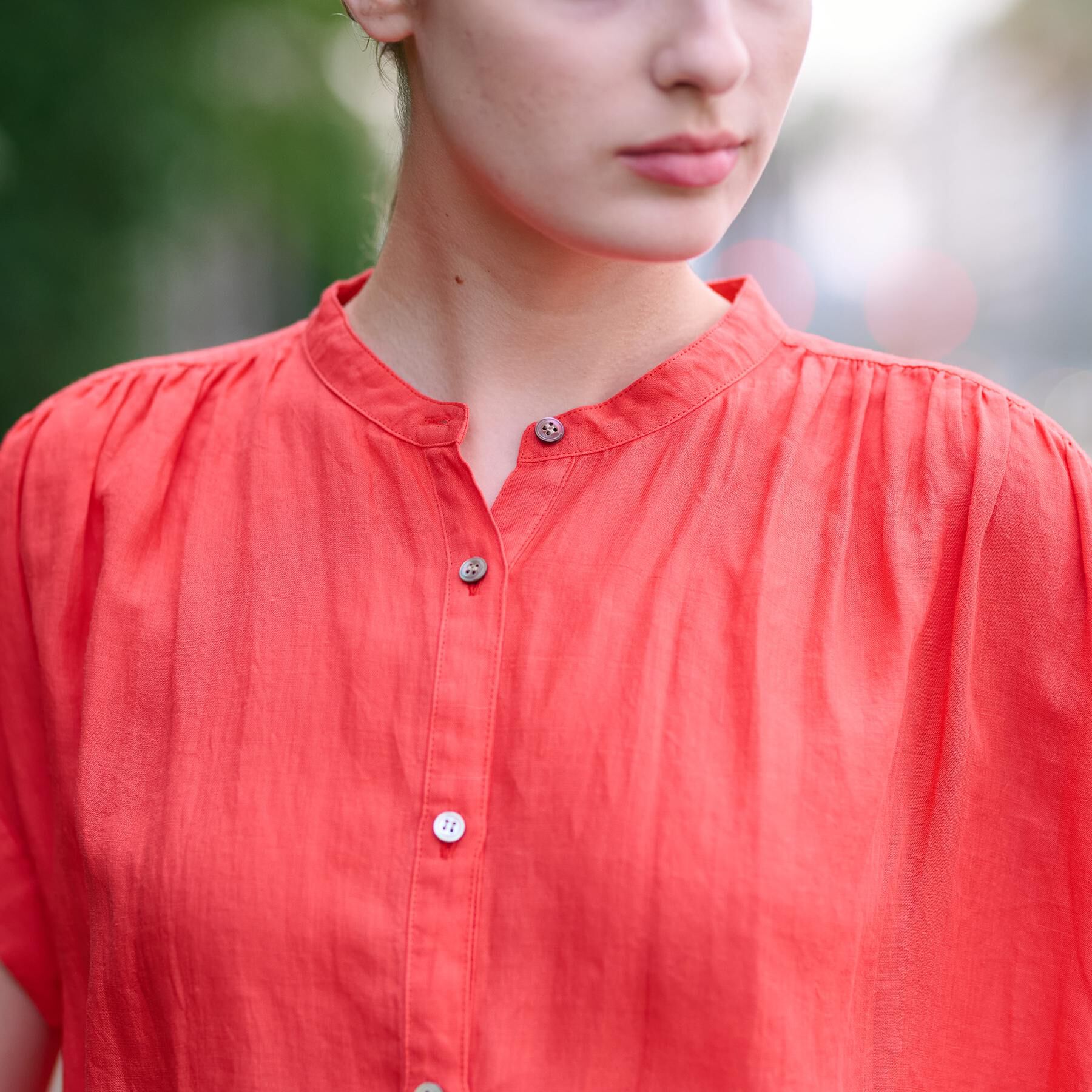 DRESSTERIOR「ガーメントダイラミーフレンチシャツ」|シャツ・ブラウス|