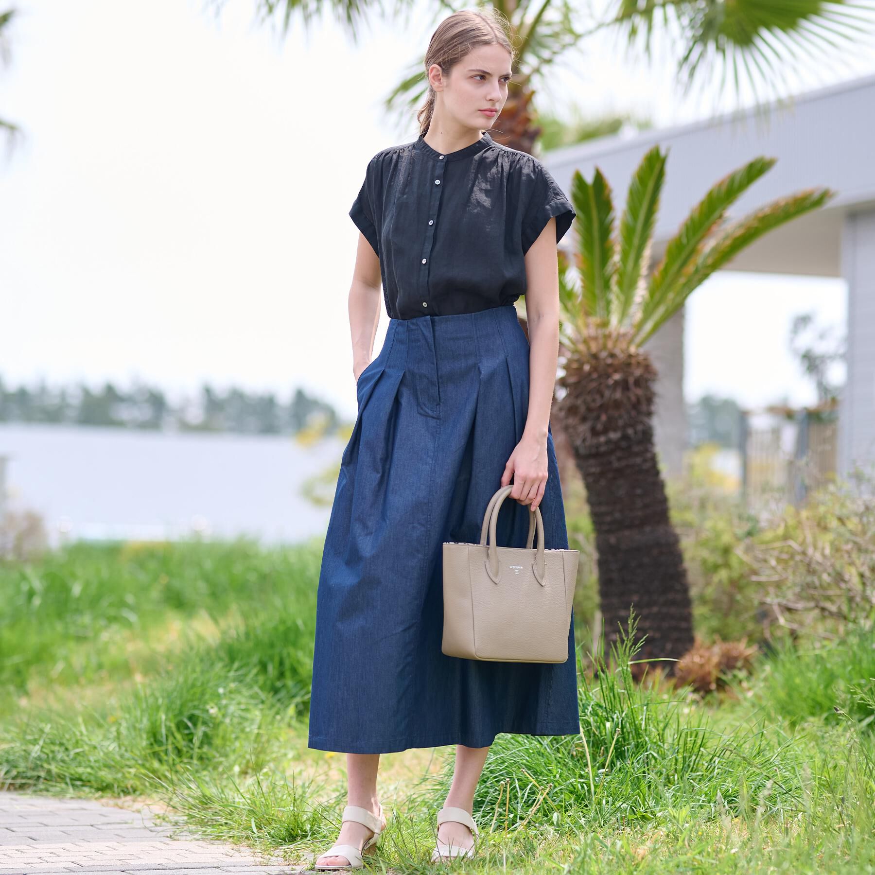 DRESSTERIOR「ガーメントダイラミーフレンチシャツ」|シャツ・ブラウス|