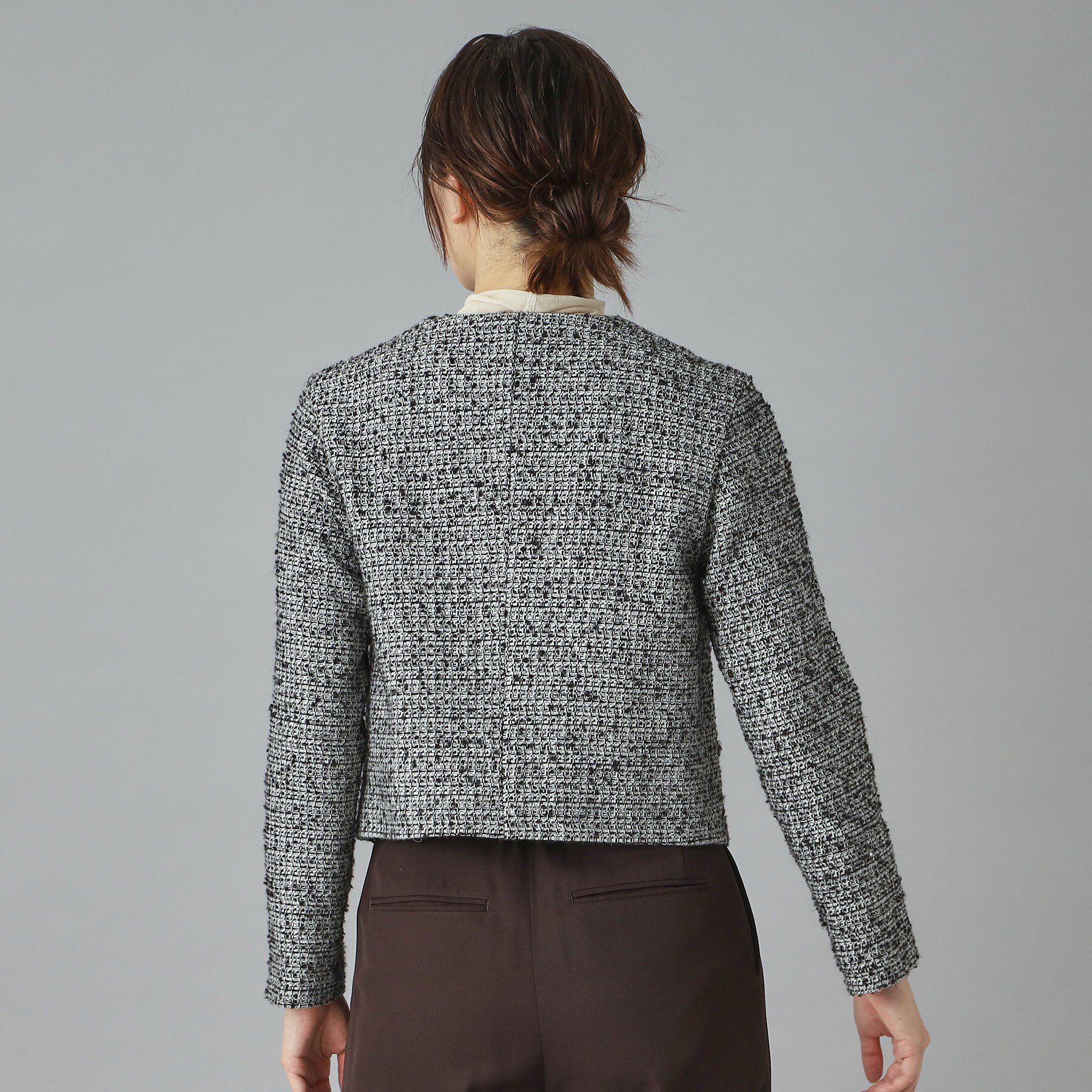 DRESSTERIOR「【セットアップ可】ツイード ノーカラージャケット」|ノーカラージャケット|