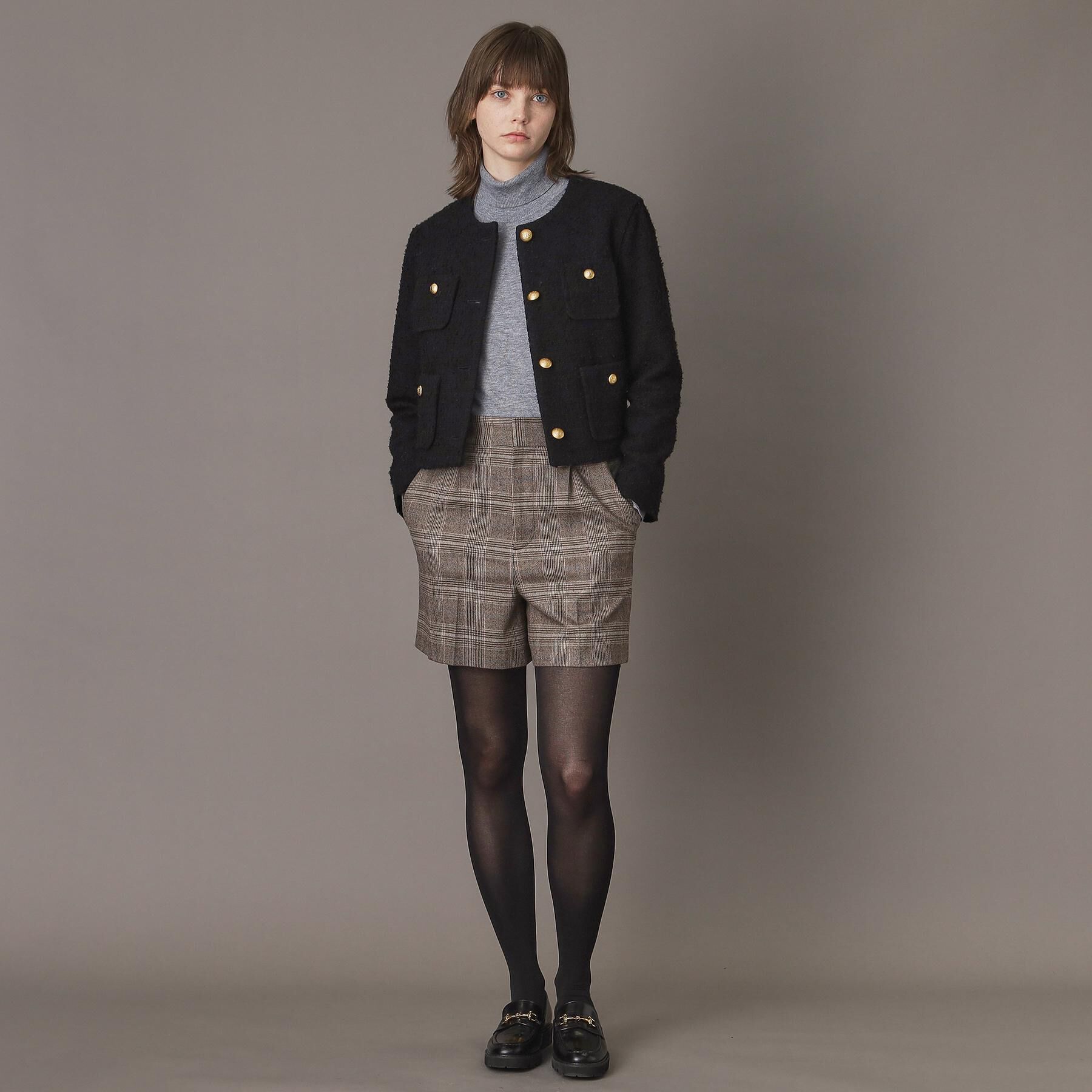 DRESSTERIOR「【セットアップ可】ツイード ノーカラージャケット」|ノーカラージャケット|