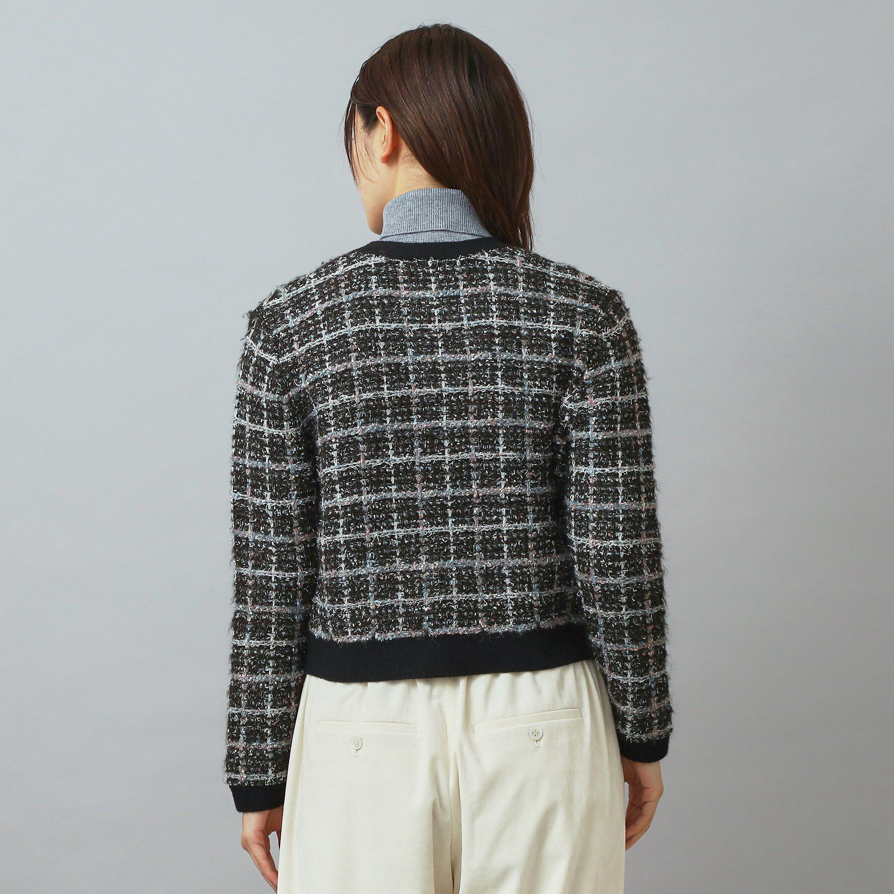 DRESSTERIOR「【otonaMUSE 11月号掲載】ツイードニットカーディガン」|カーディガン|