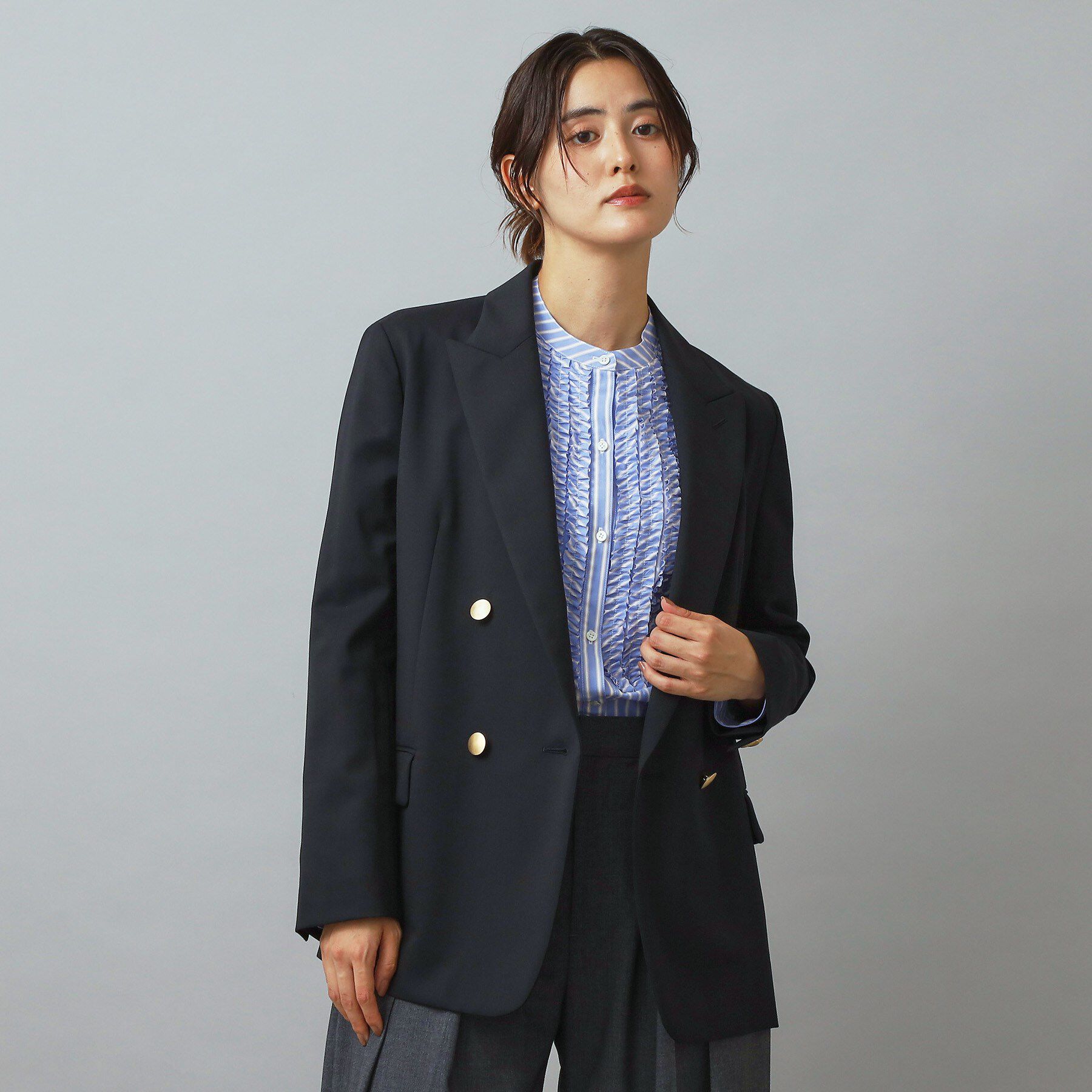 DRESSTERIOR「ストレッチサスティナブルブレザー」|テーラードジャケット|