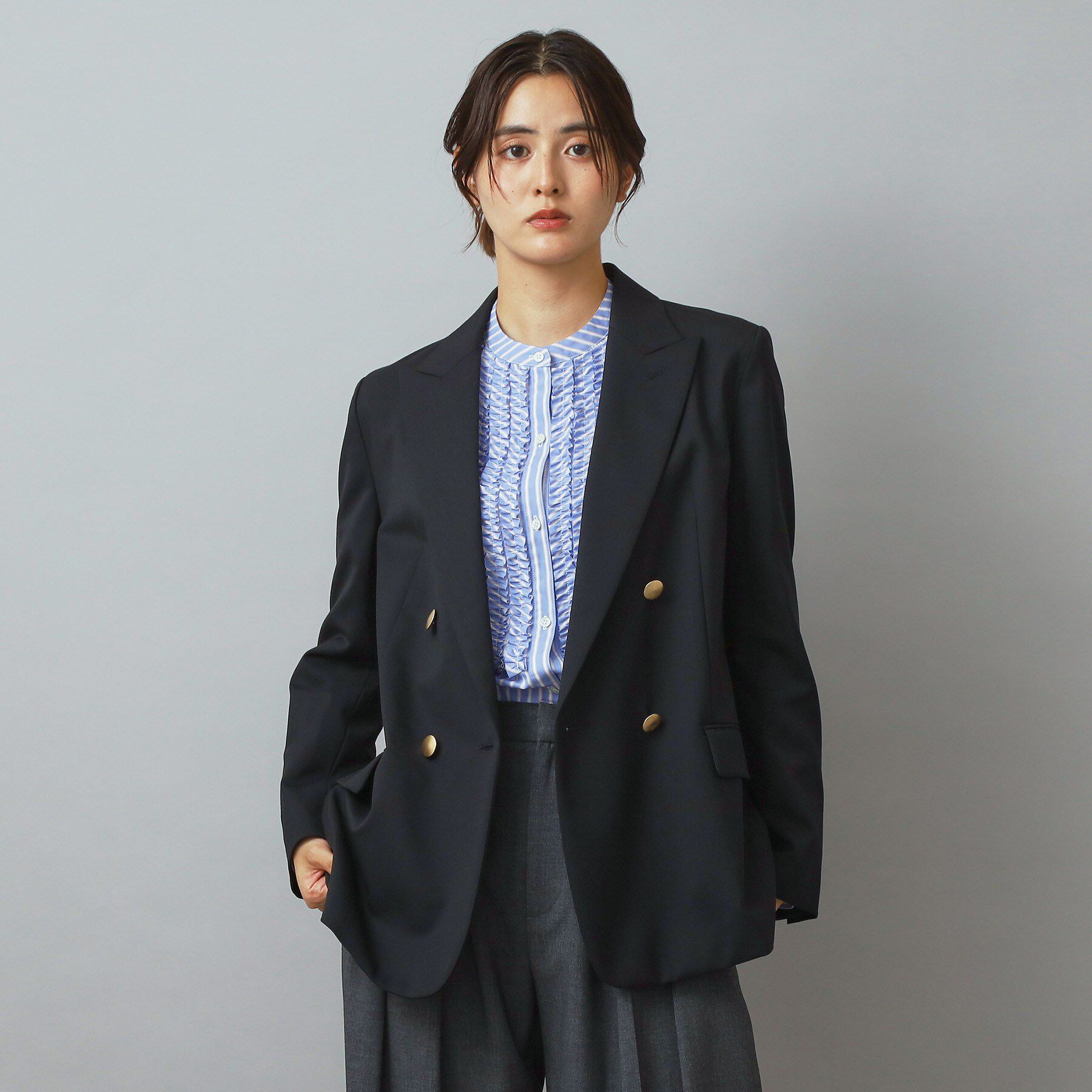 DRESSTERIOR「ストレッチサスティナブルブレザー」|テーラードジャケット|