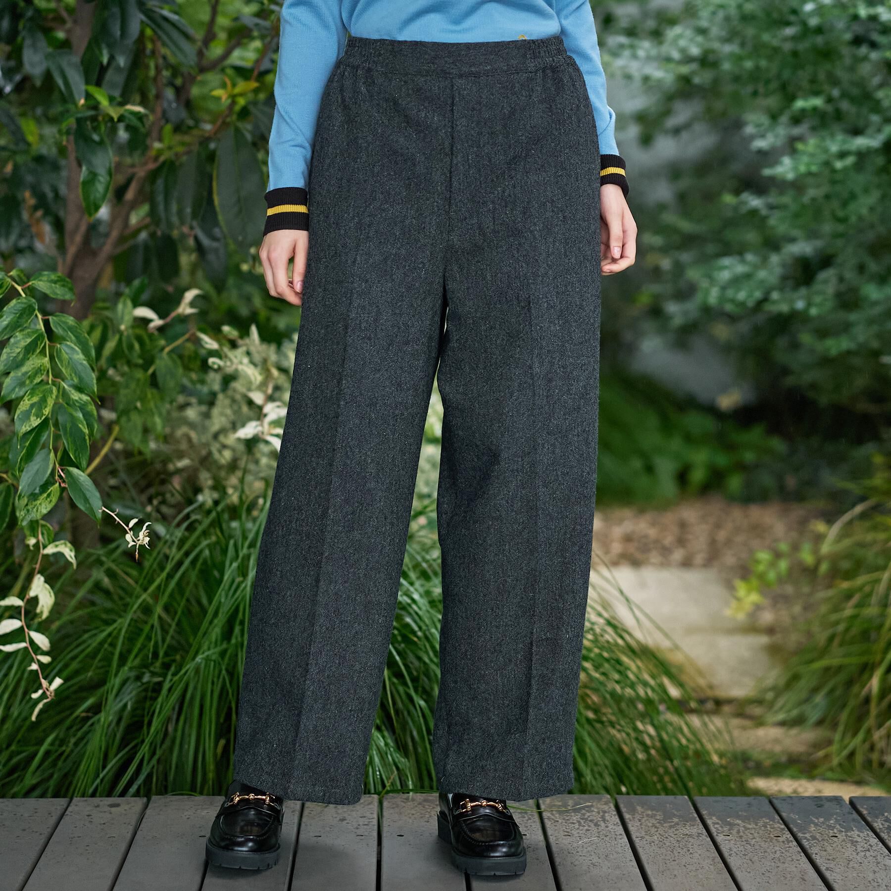 DRESSTERIOR「ウォッシャブルツイードイージーパンツ」|その他|チャコールグレー(0