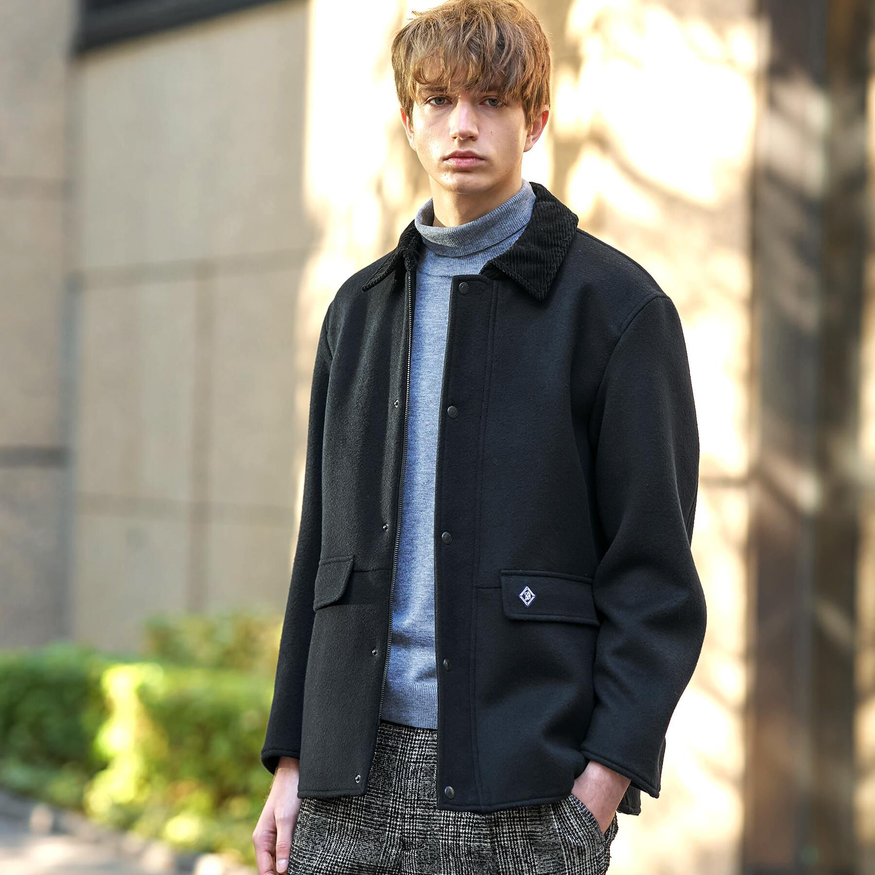 DRESSTERIOR「【Safari12月号掲載】ウールハンティングジャケット」|ブルゾン・スタジャン|ブラック(019)