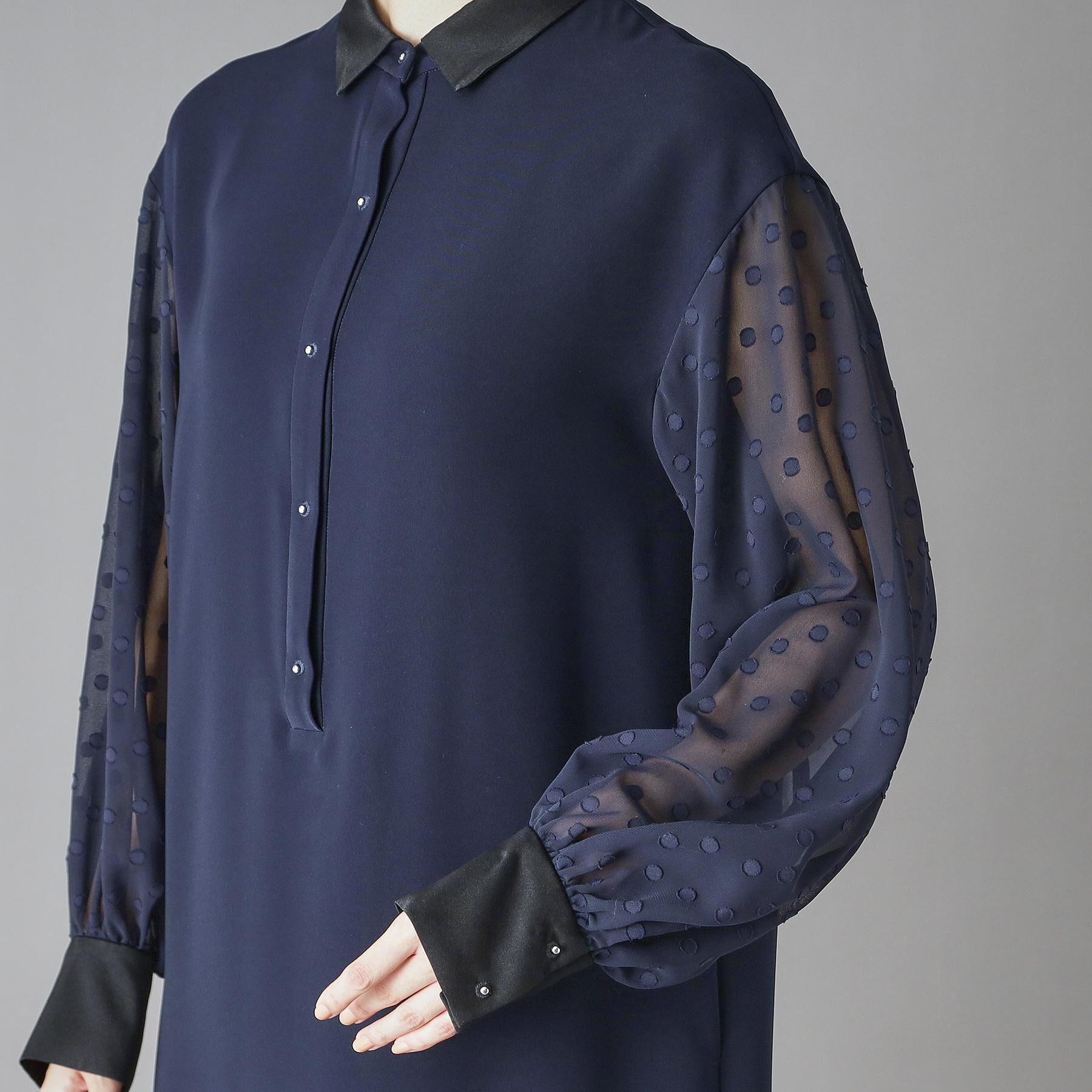 DRESSTERIOR「【otonaMUSE 11月号掲載】ダブルクロスボリュームスリーブミニワンピース」|ワンピース|