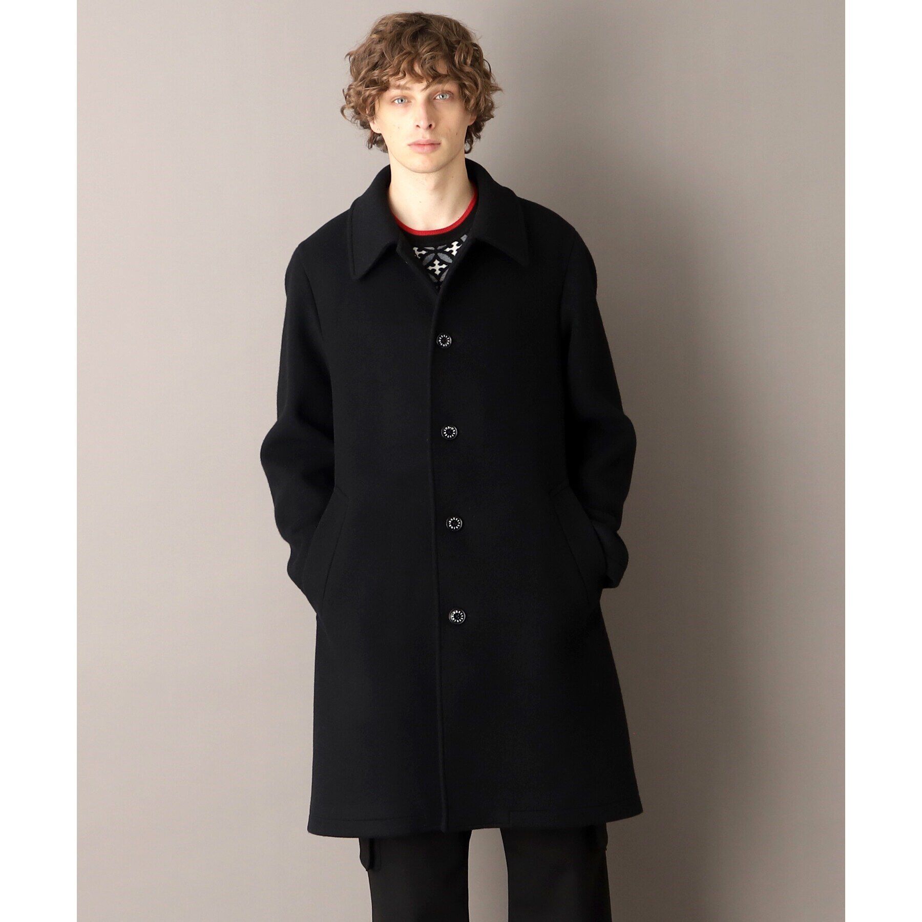 DRESSTERIOR「【SUPER140&rsquo;sウール】メルトン ステンカラーコート」|ステンカラーコート|