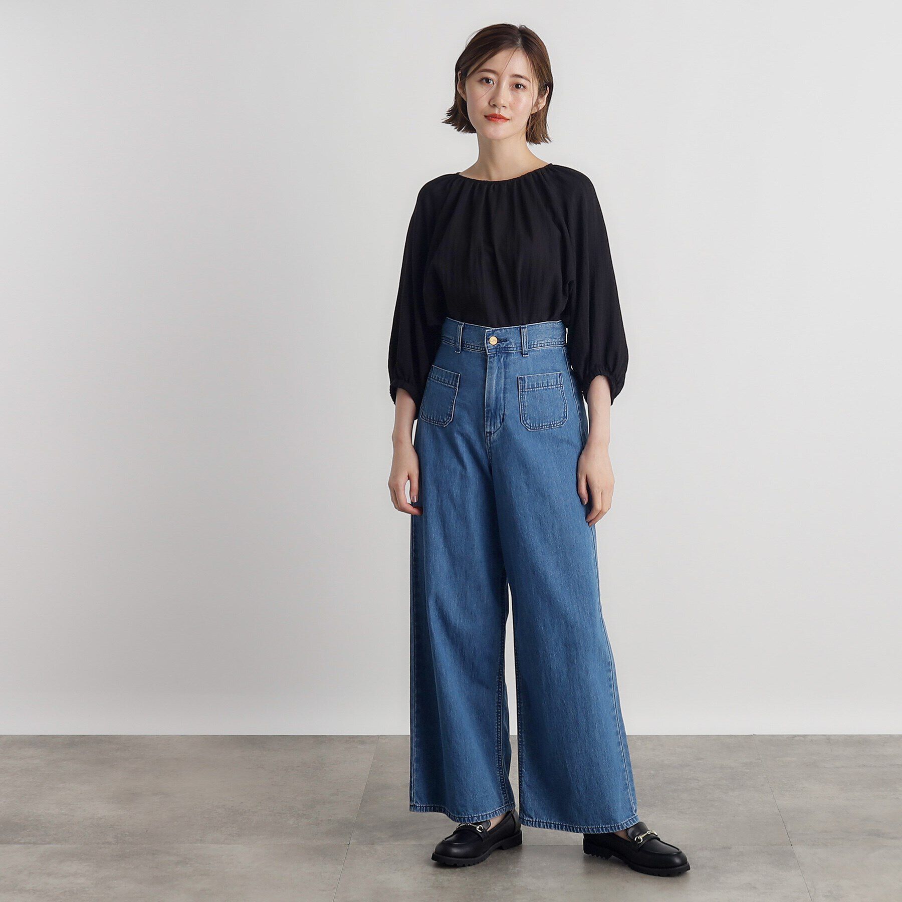 grove「ジャカードギャザーボリュームブラウス」|シャツ・ブラウス|