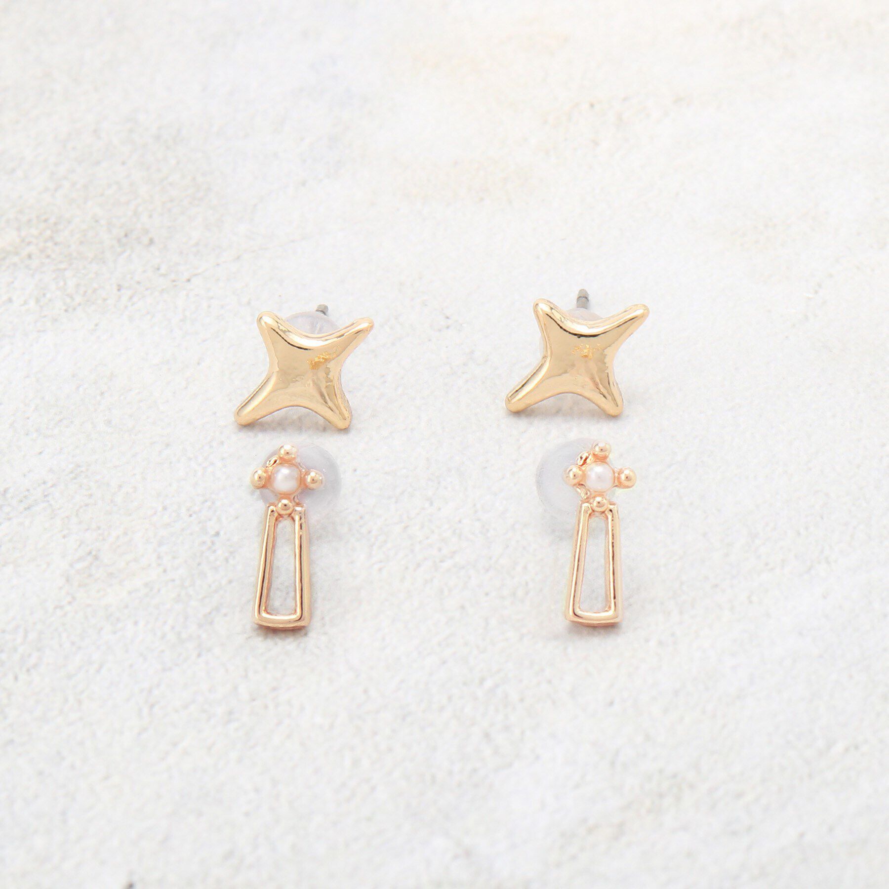 grove「スターセットピアス」|ピアス|ゴールド(007)