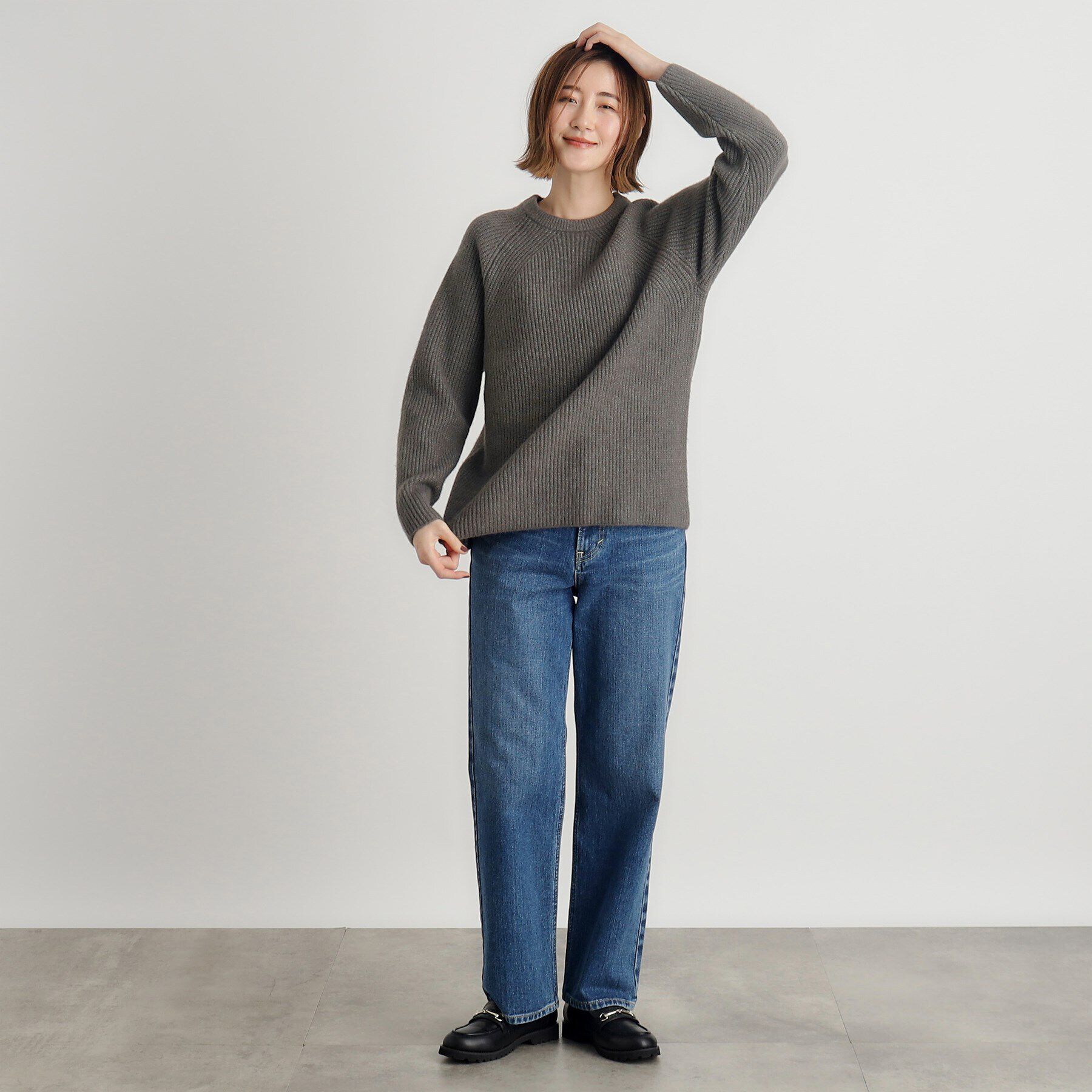 grove「クルーネック畔プルオーバー【洗える】」|ニット・セーター|