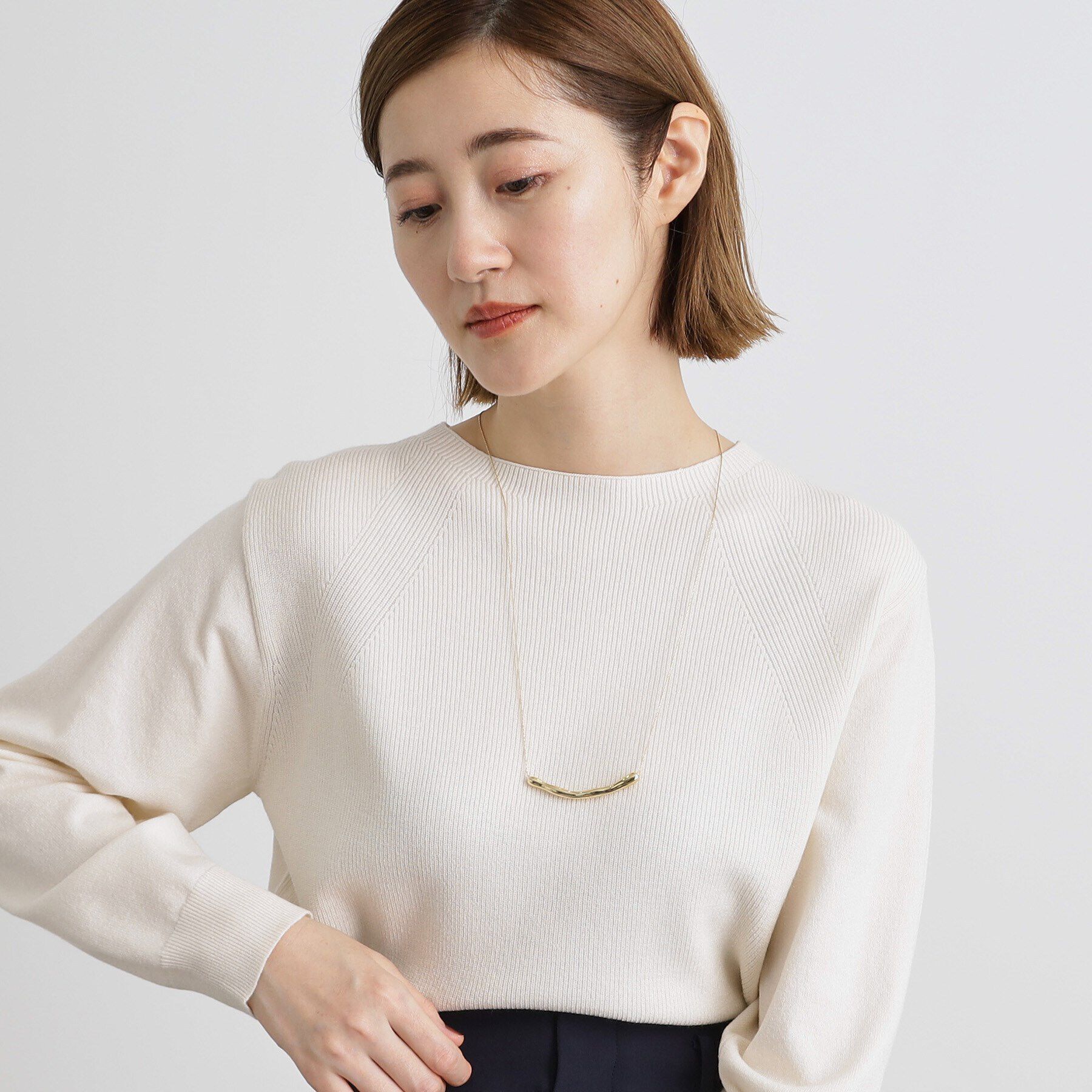 grove「ニュアンスメタルバースライドネックレス」|ネックレス|