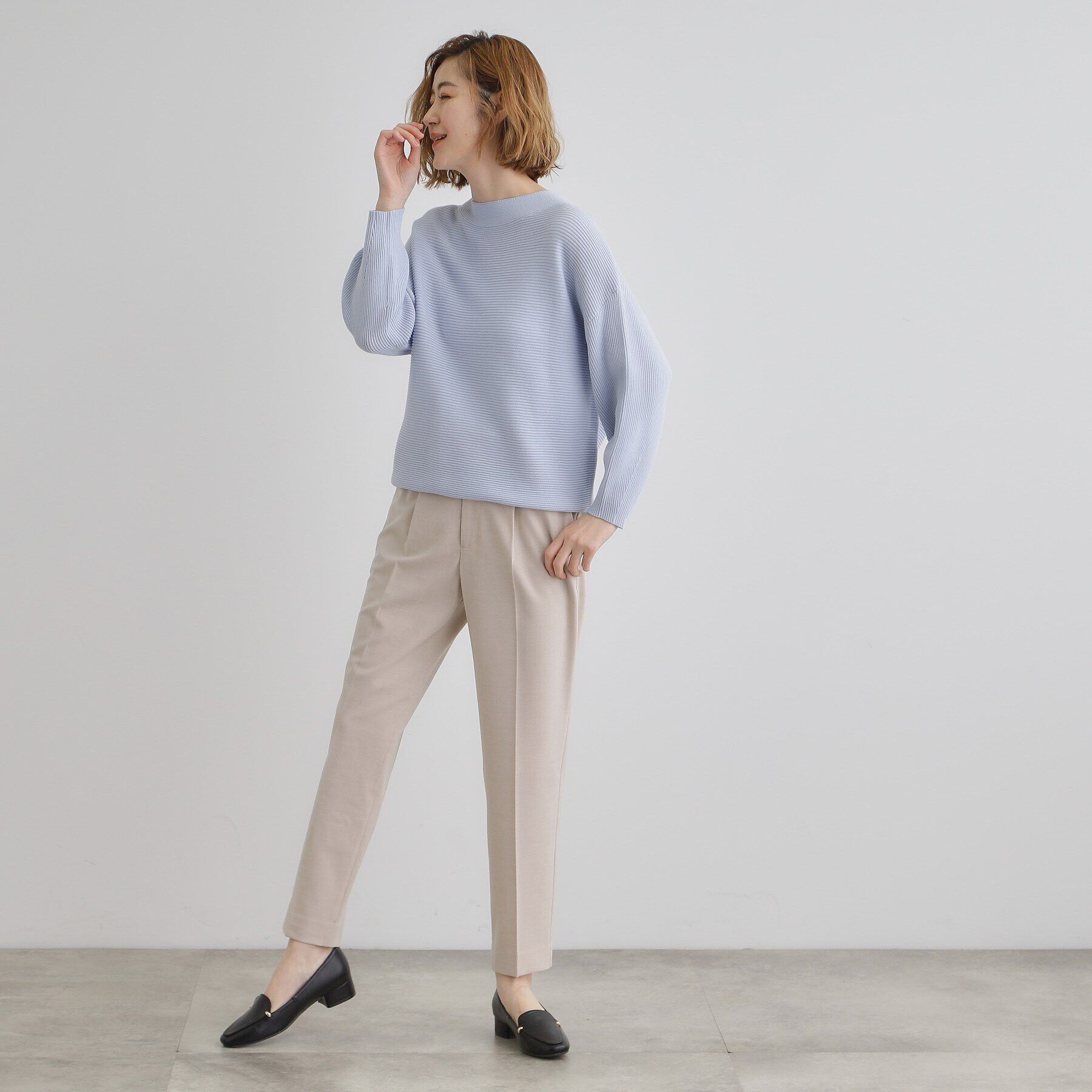 grove「コットンブレンドガーターニット」|ニット・セーター|