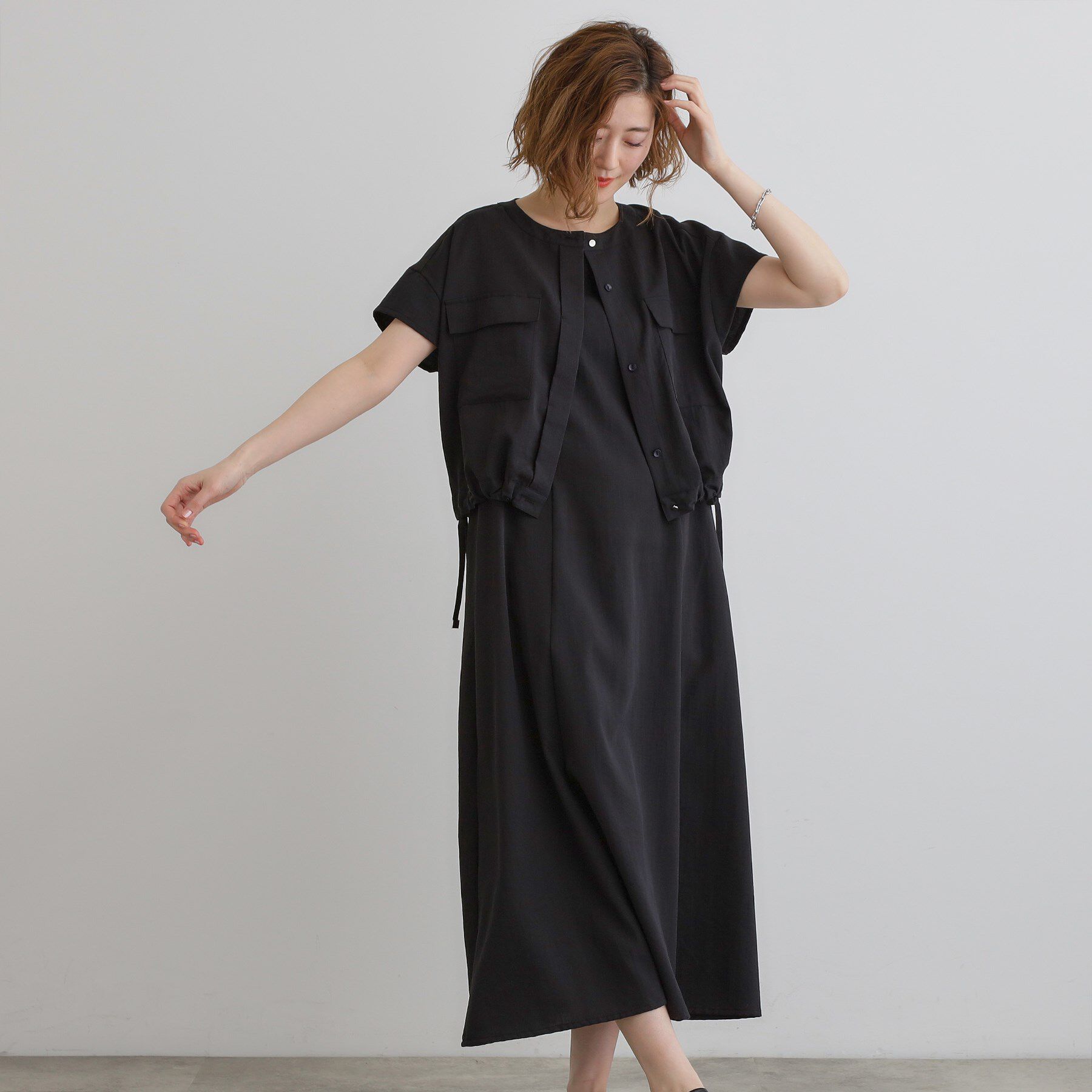 grove「【品よく着こなす、大人のワークスタイル】ワークジャケット&times;ワンピースセット」|ワンピース|