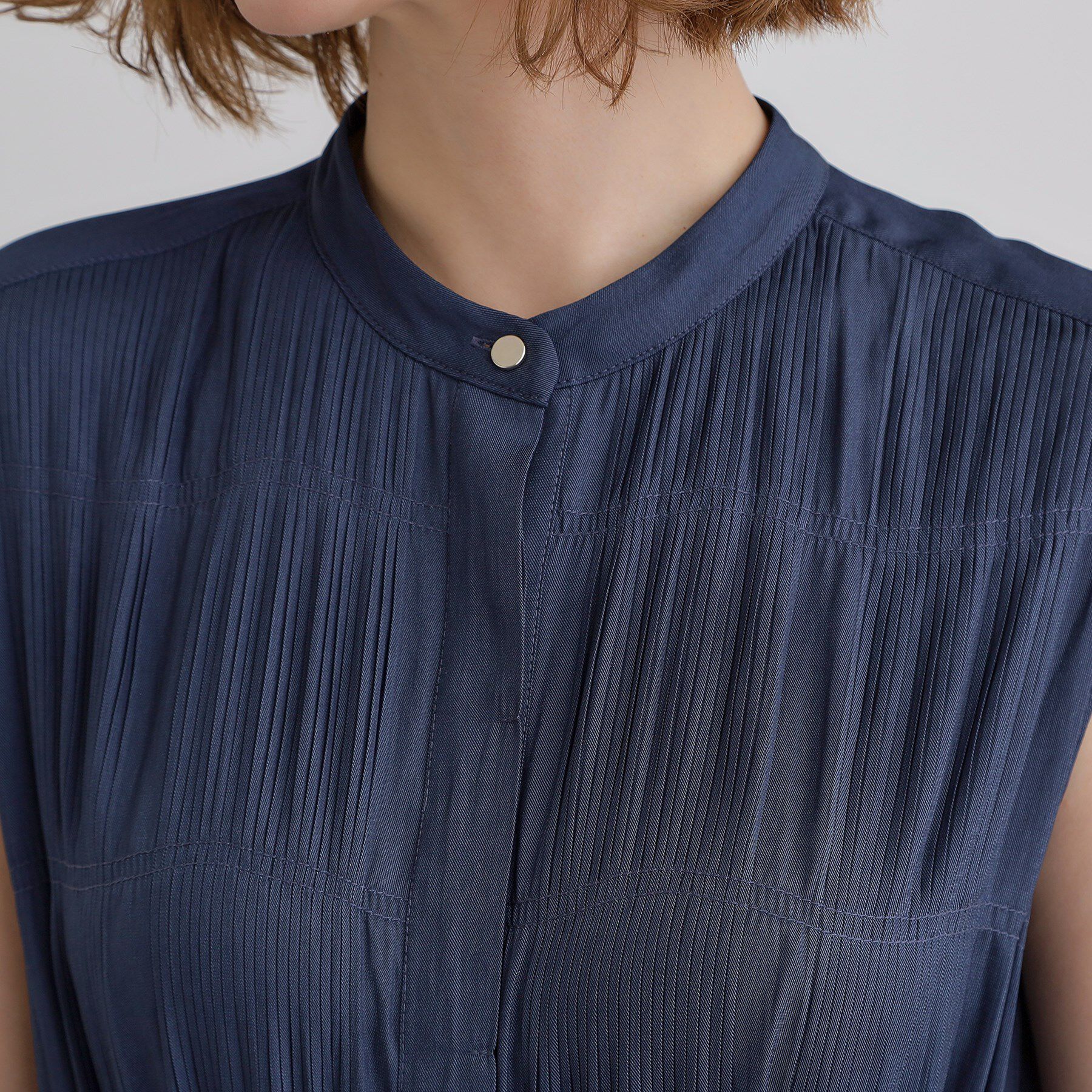 grove「贅沢プリーツが華やかなシャンブレープリーツワンピース」|ワンピース|