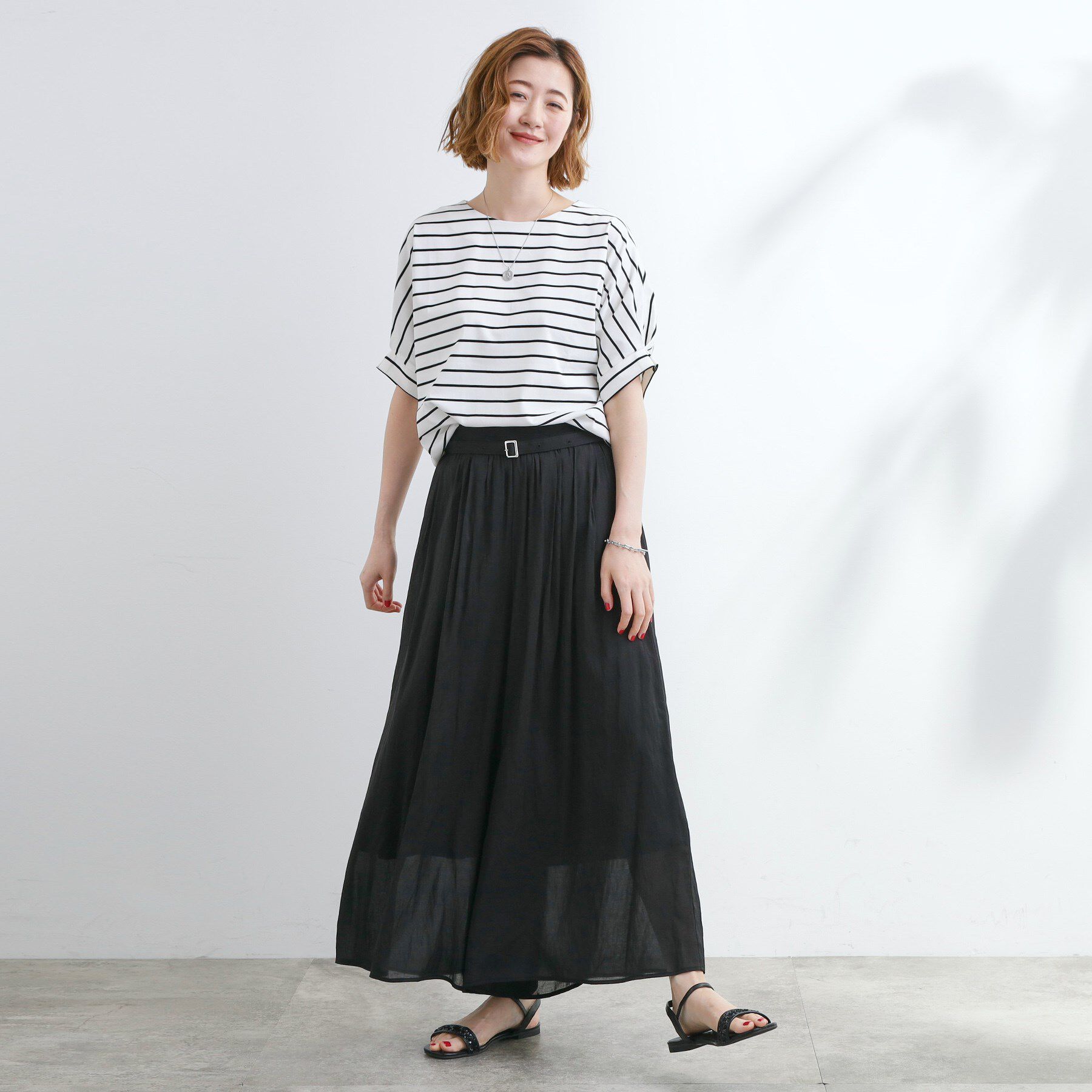 grove「【UVカット/ひんやり/二の腕カバー】タックドルマンプルオーバー」|Tシャツ・カットソー|