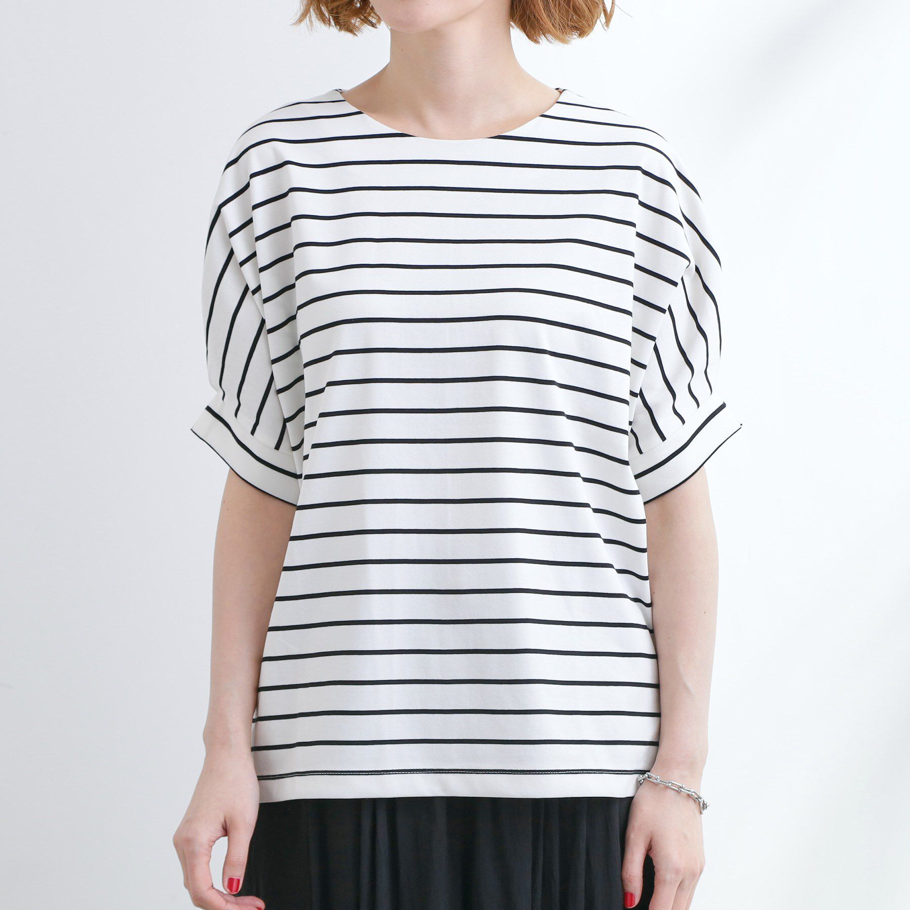 grove「【UVカット/ひんやり/二の腕カバー】タックドルマンプルオーバー」|Tシャツ・カットソー|