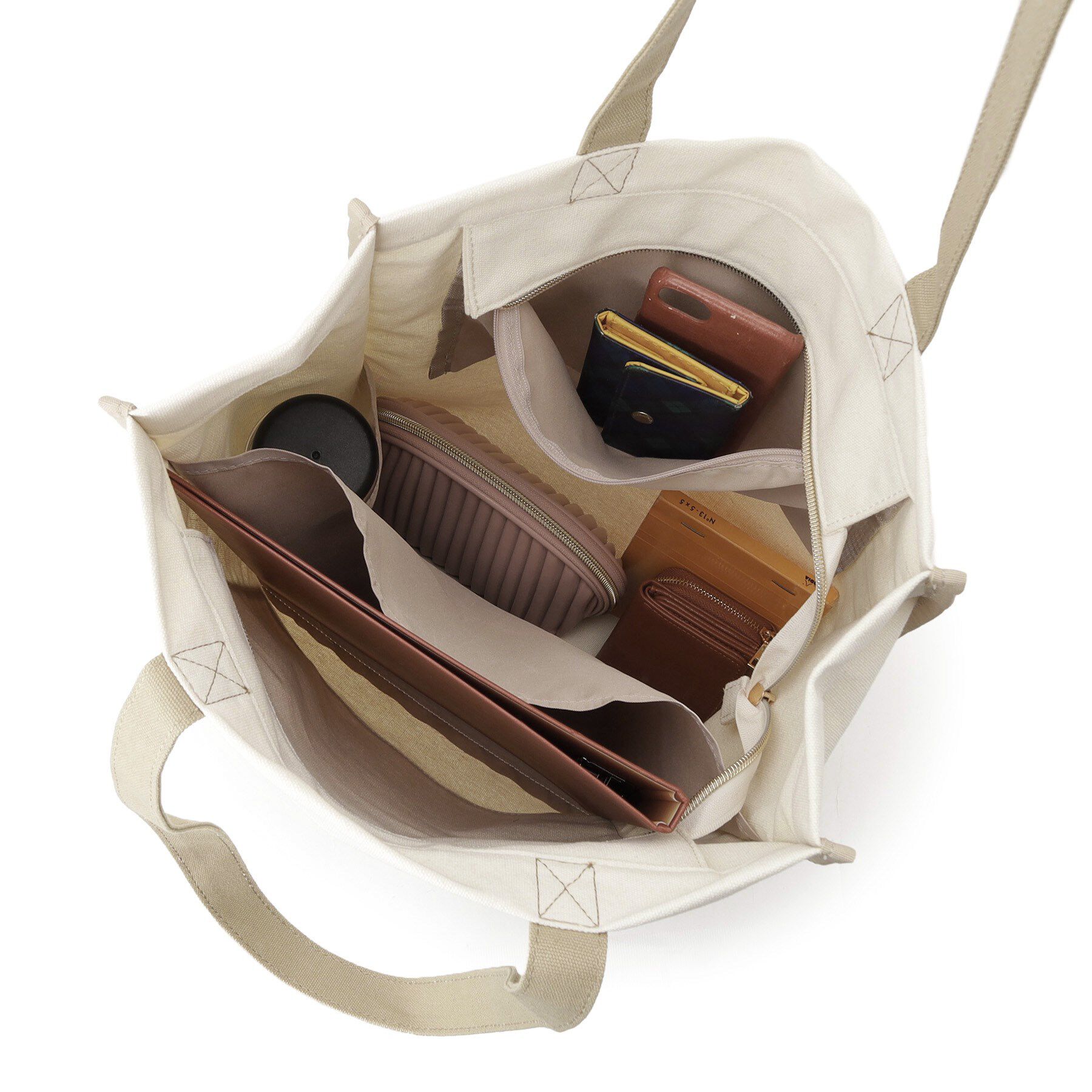 grove「【A4・多機能】パイピングロゴキャンバストート」|トートバッグ|