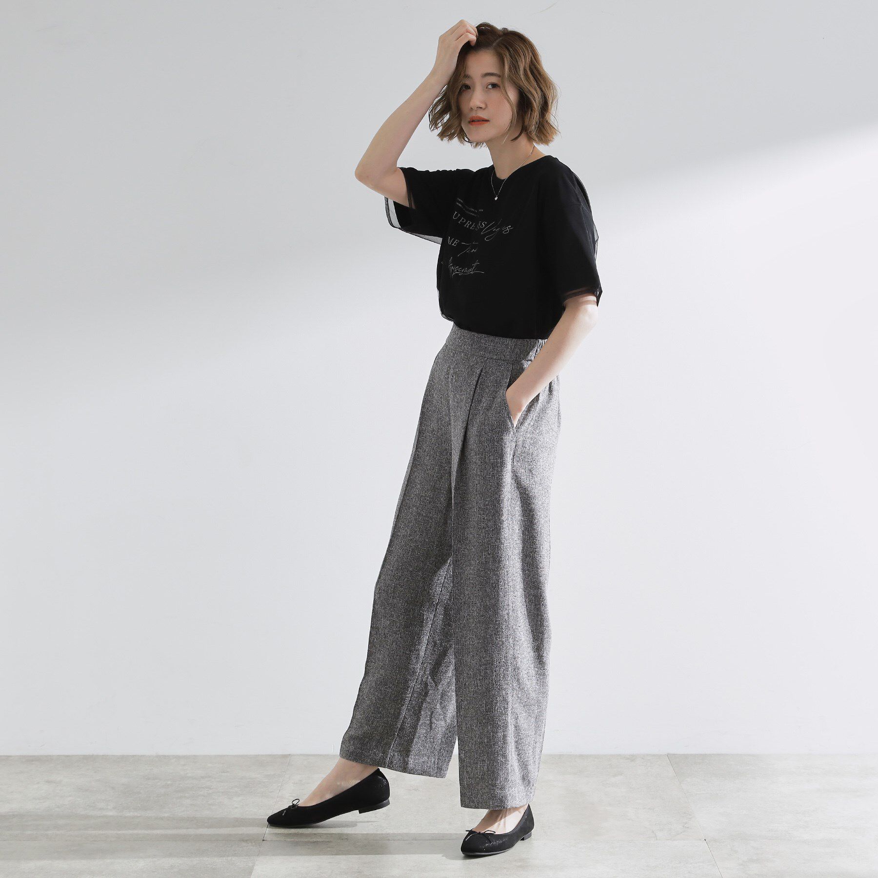 grove「ラフだけどおしゃれ　チュールレイヤードTシャツ」|Tシャツ・カットソー|