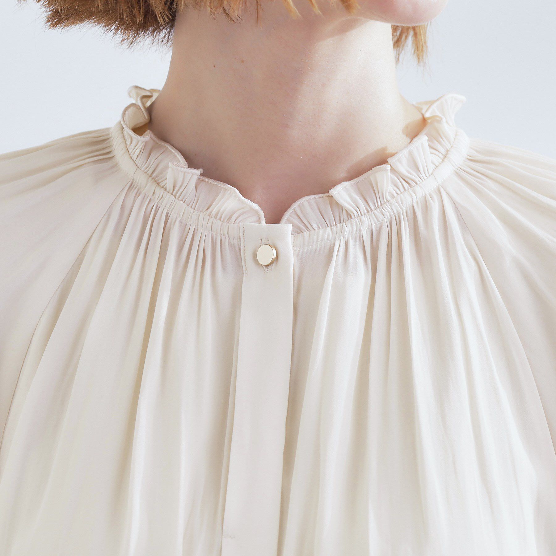 grove「【洗える/お仕事/二の腕カバー】ヴィンテージサテンブラウス」|シャツ・ブラウス|