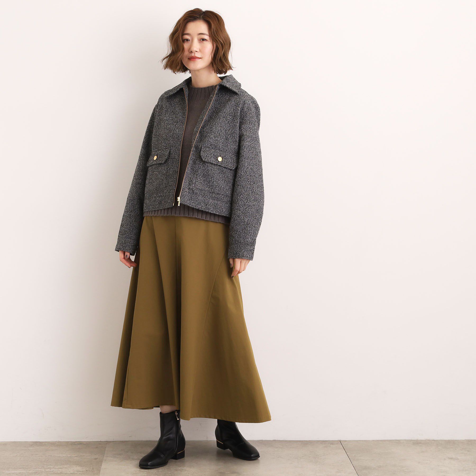 grove「カジュアルに羽織れる、大人のツイードトラックジャケット」|ブルゾン・スタジャン|