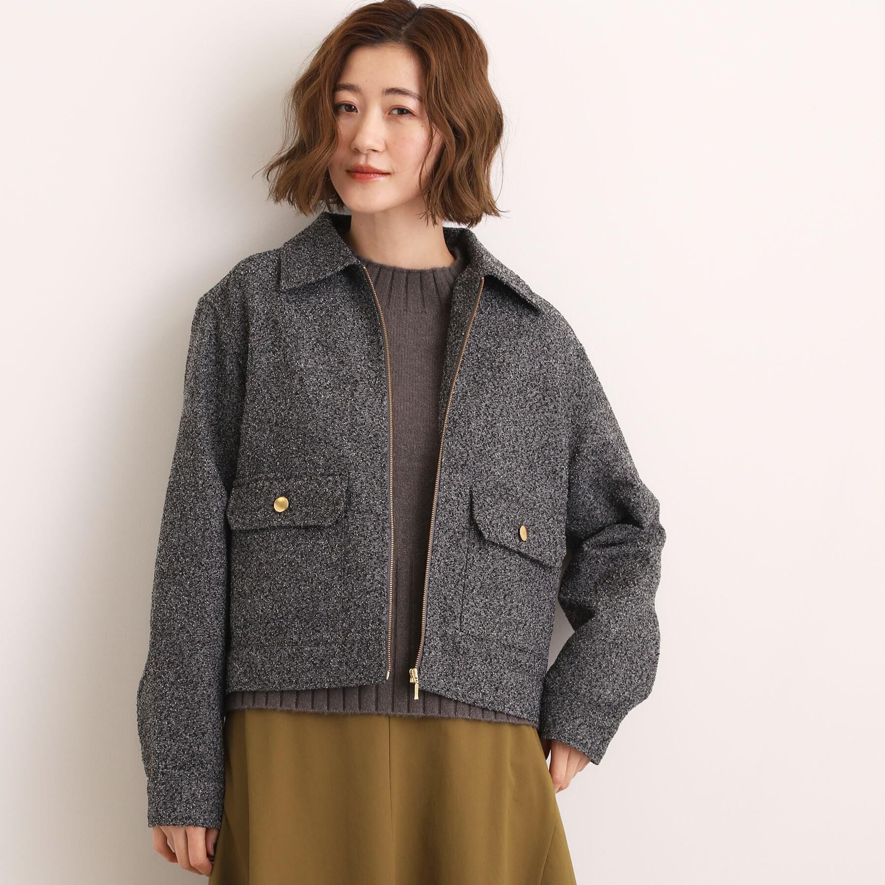 grove「カジュアルに羽織れる、大人のツイードトラックジャケット」|ブルゾン・スタジャン|