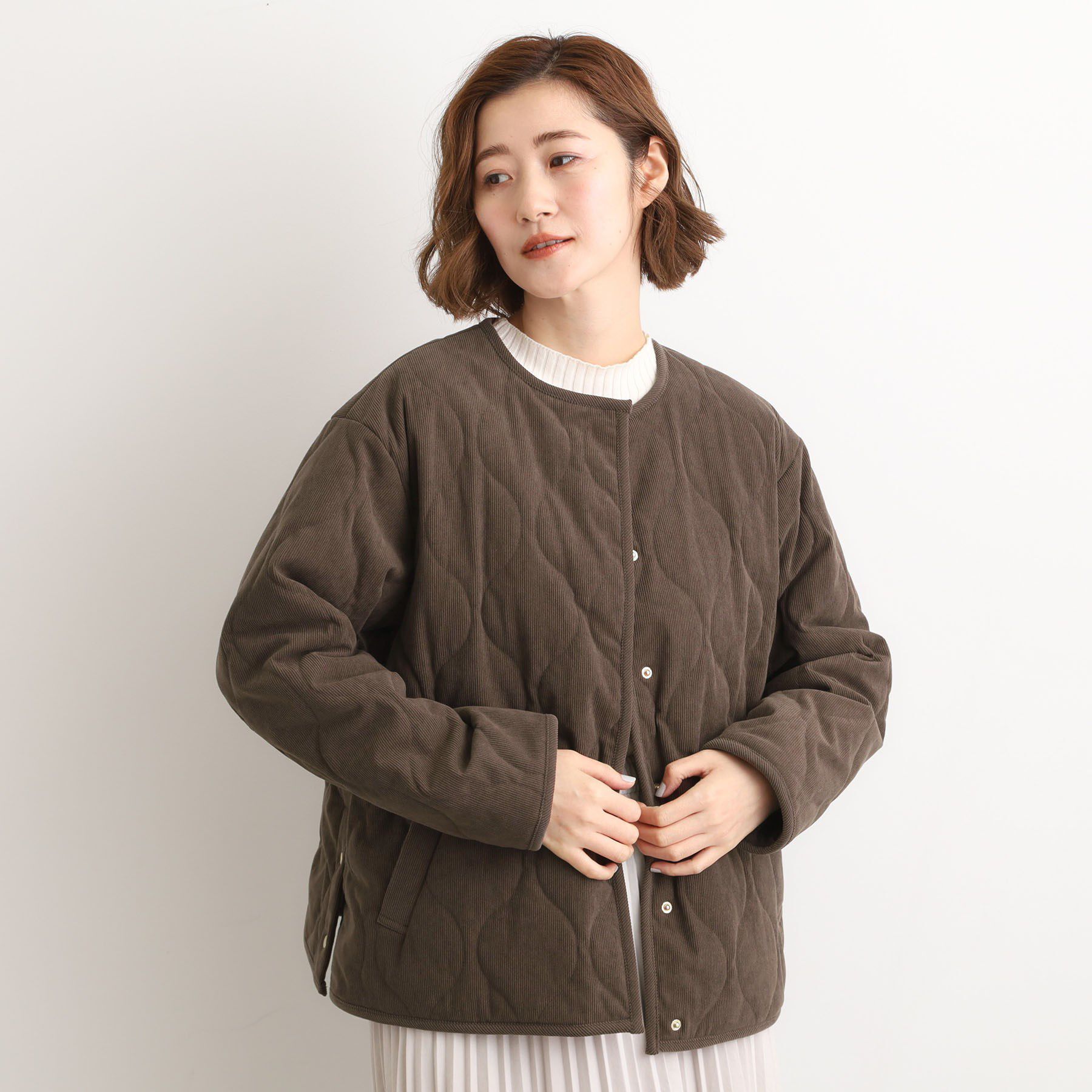 grove「【2WAY・リバーシブル】大人が着たい上品コーデュロイジャケット」|ダウン|