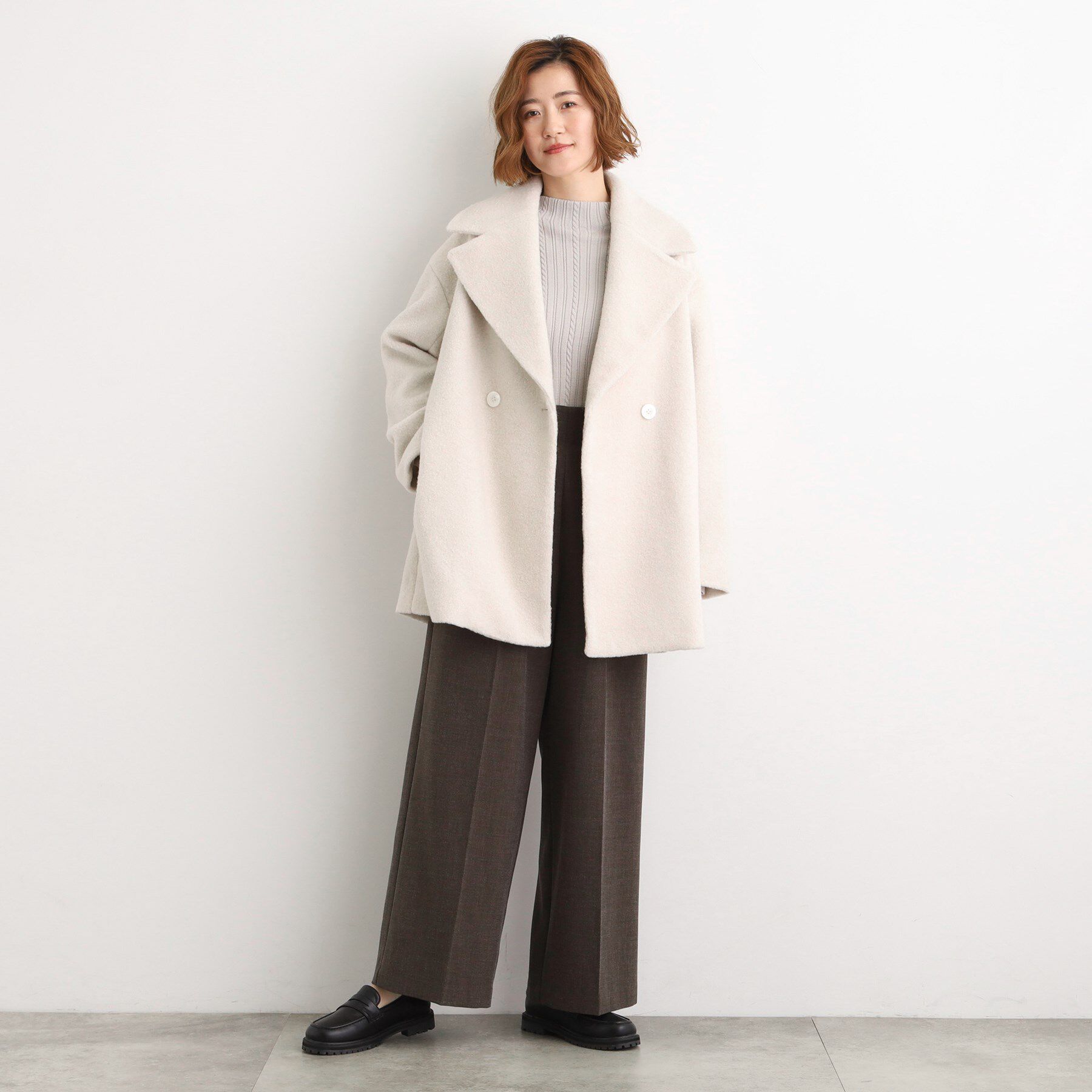 grove「ふんわりまとう、オーバーサイズテーラーコート」|チェスターコート|