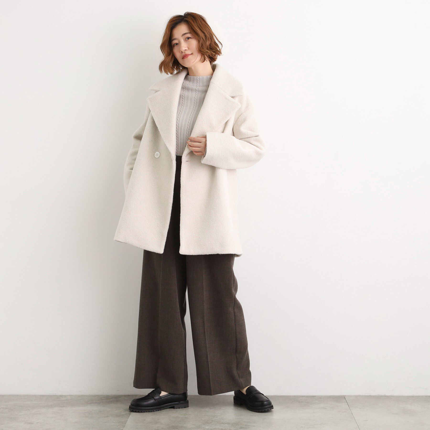 grove「ふんわりまとう、オーバーサイズテーラーコート」|チェスターコート|
