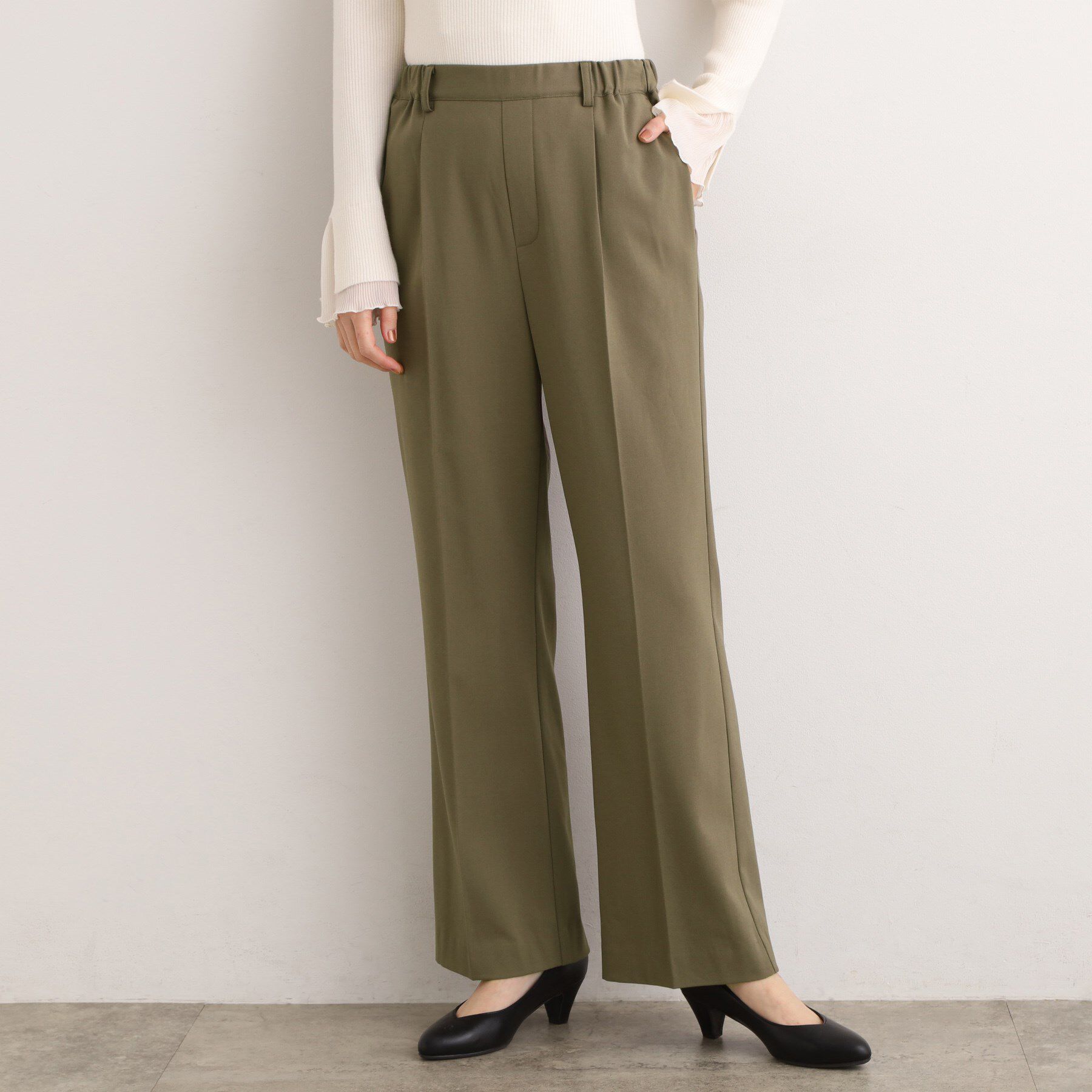 grove「【あったか裏起毛】きれいも楽ちんも叶える、ストレッチストレートパンツ」|その他|